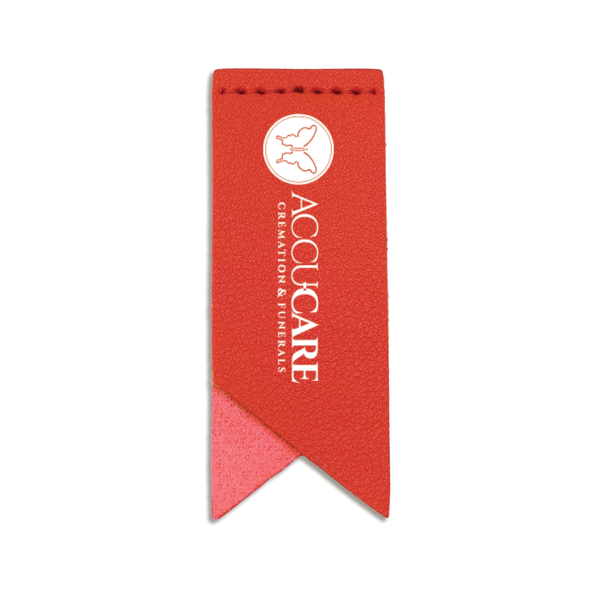 Handmade Leather Bookmark Corner Marker Clip Read Sign Red