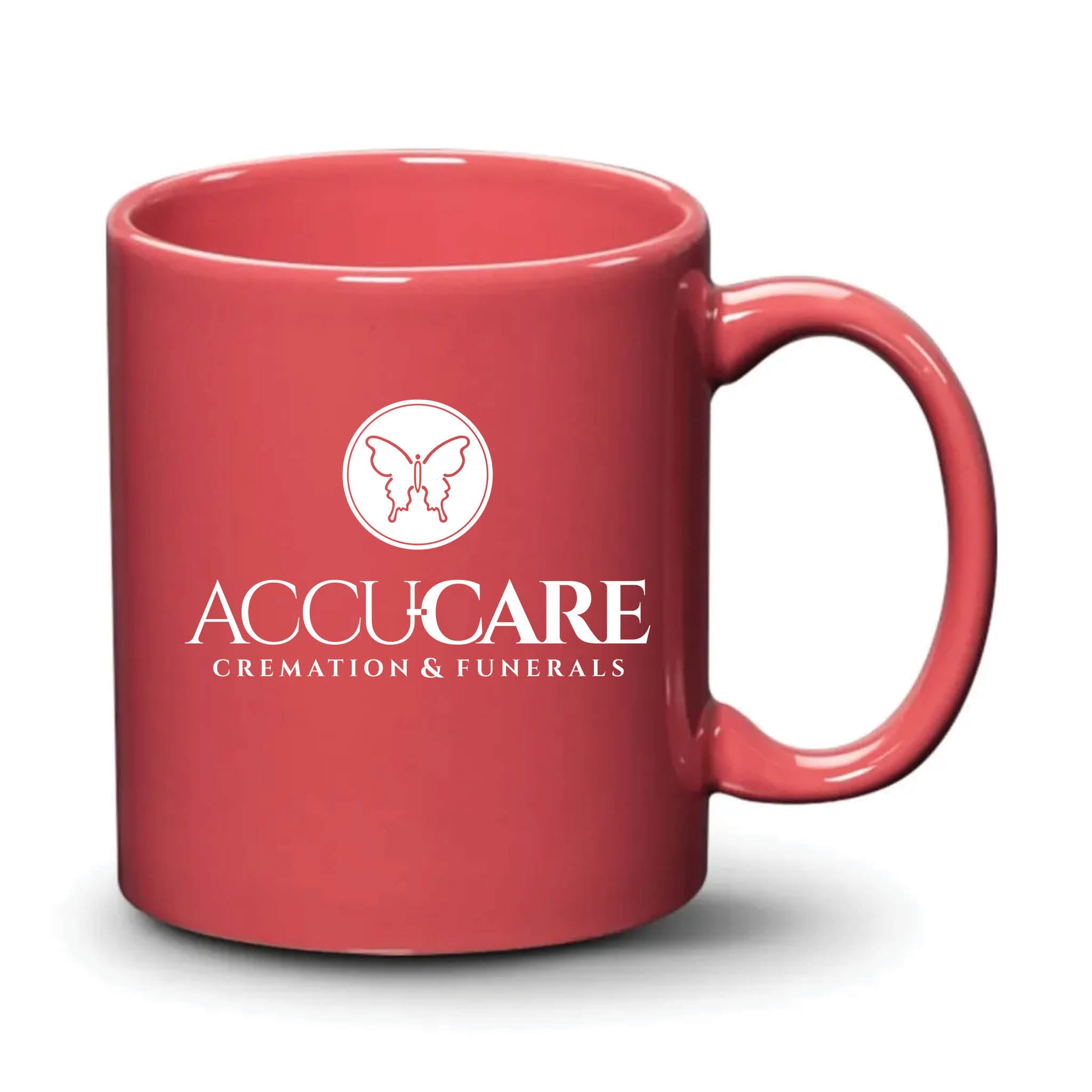 Malibu Mug Coral White Logo