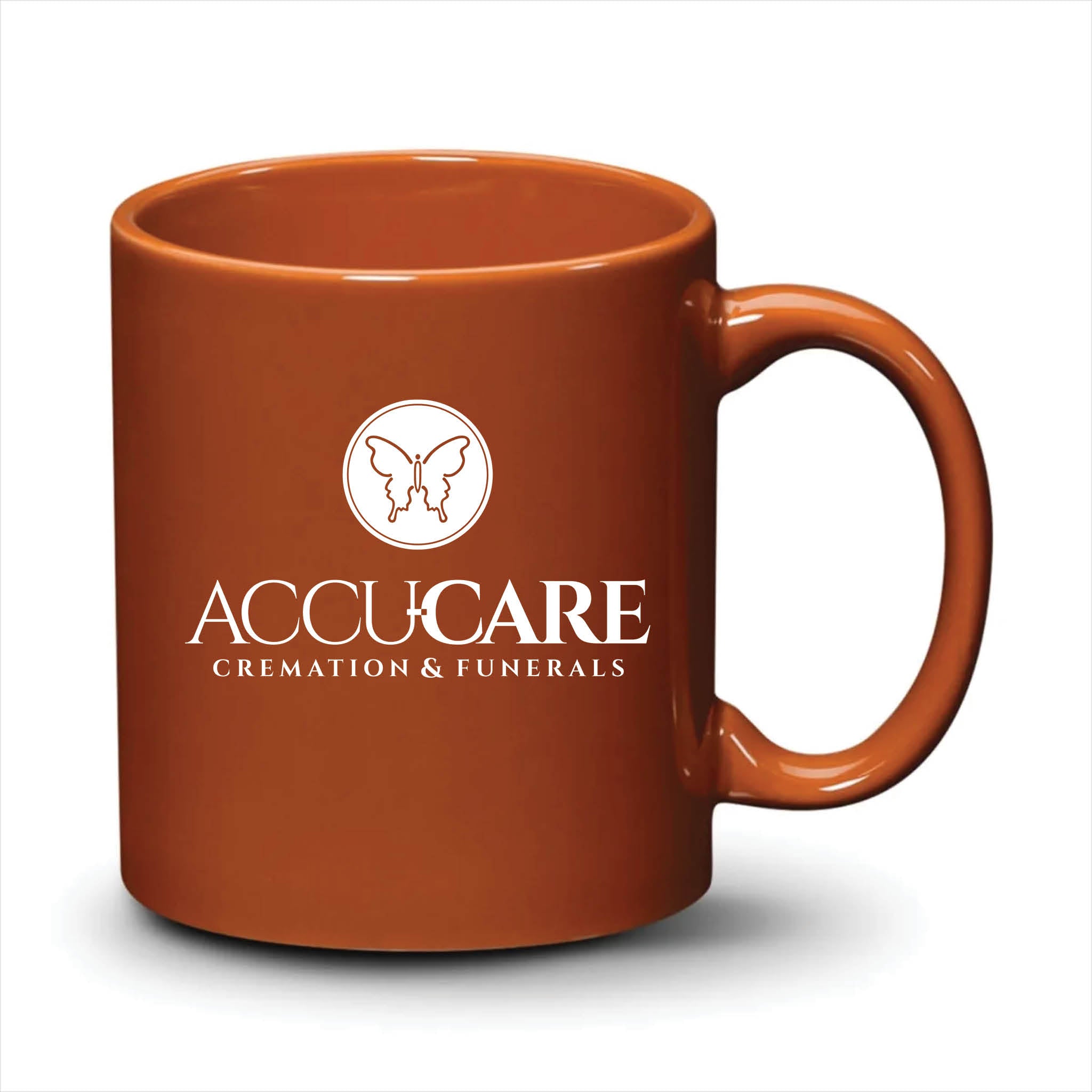 Malibu Mug Burnt Orange White Logo