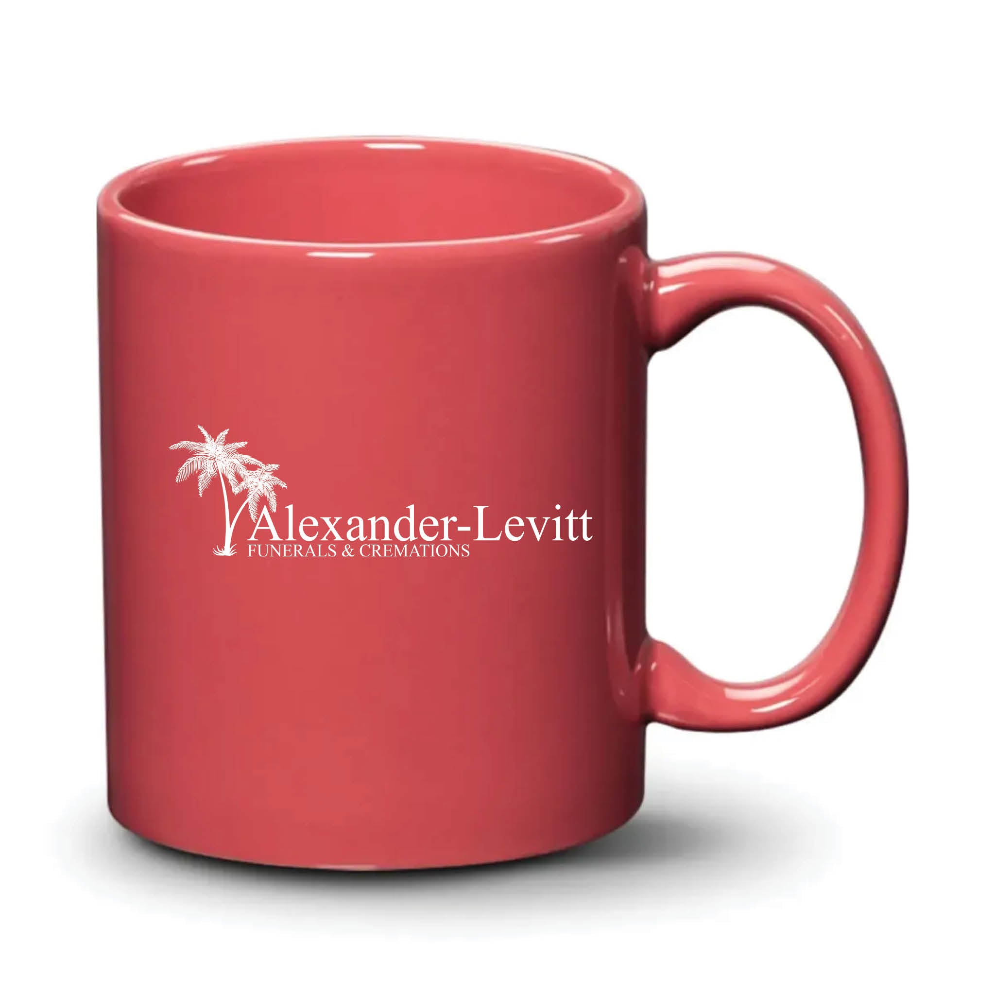 Malibu Mug Coral White Logo