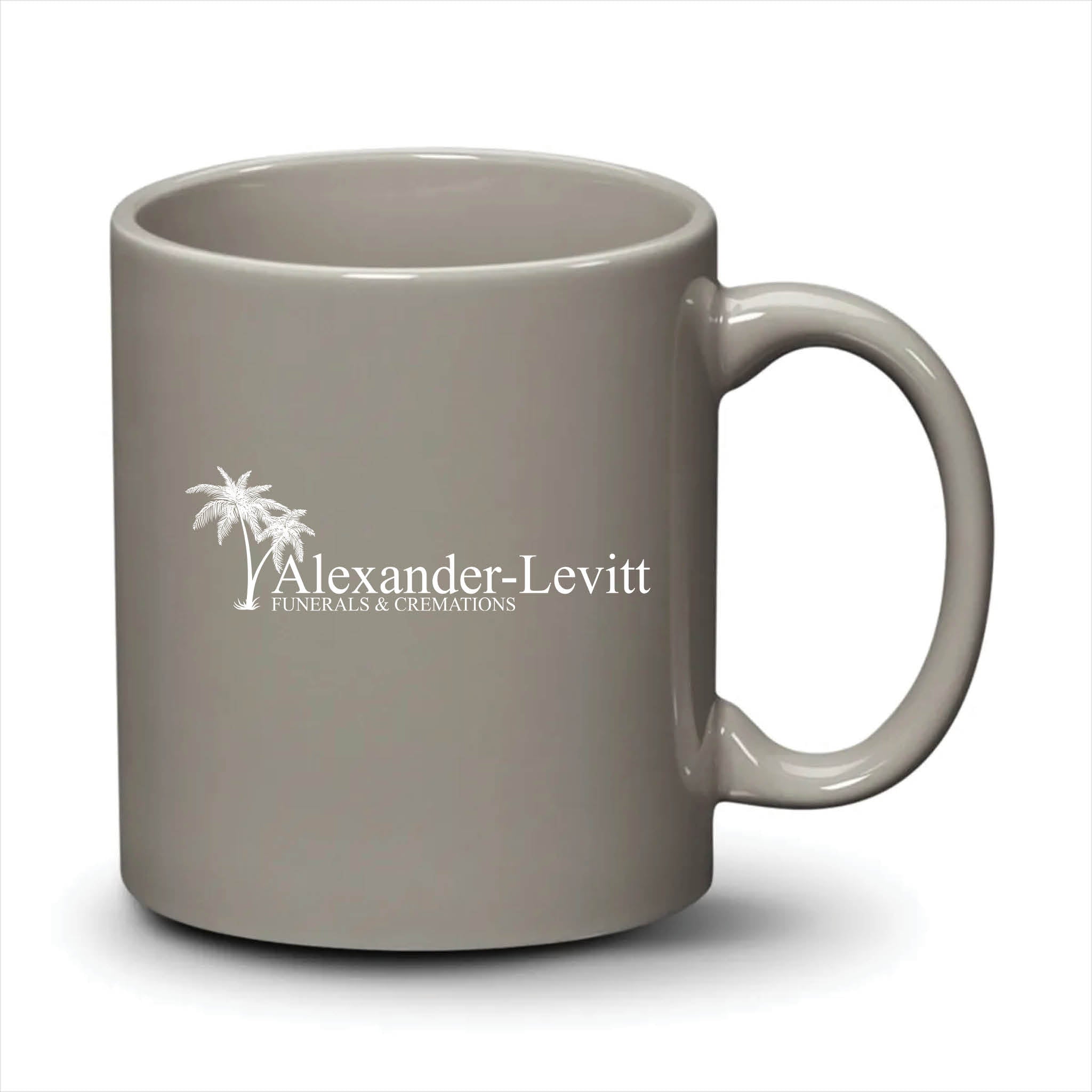 Malibu Mug Light Grey White Logo