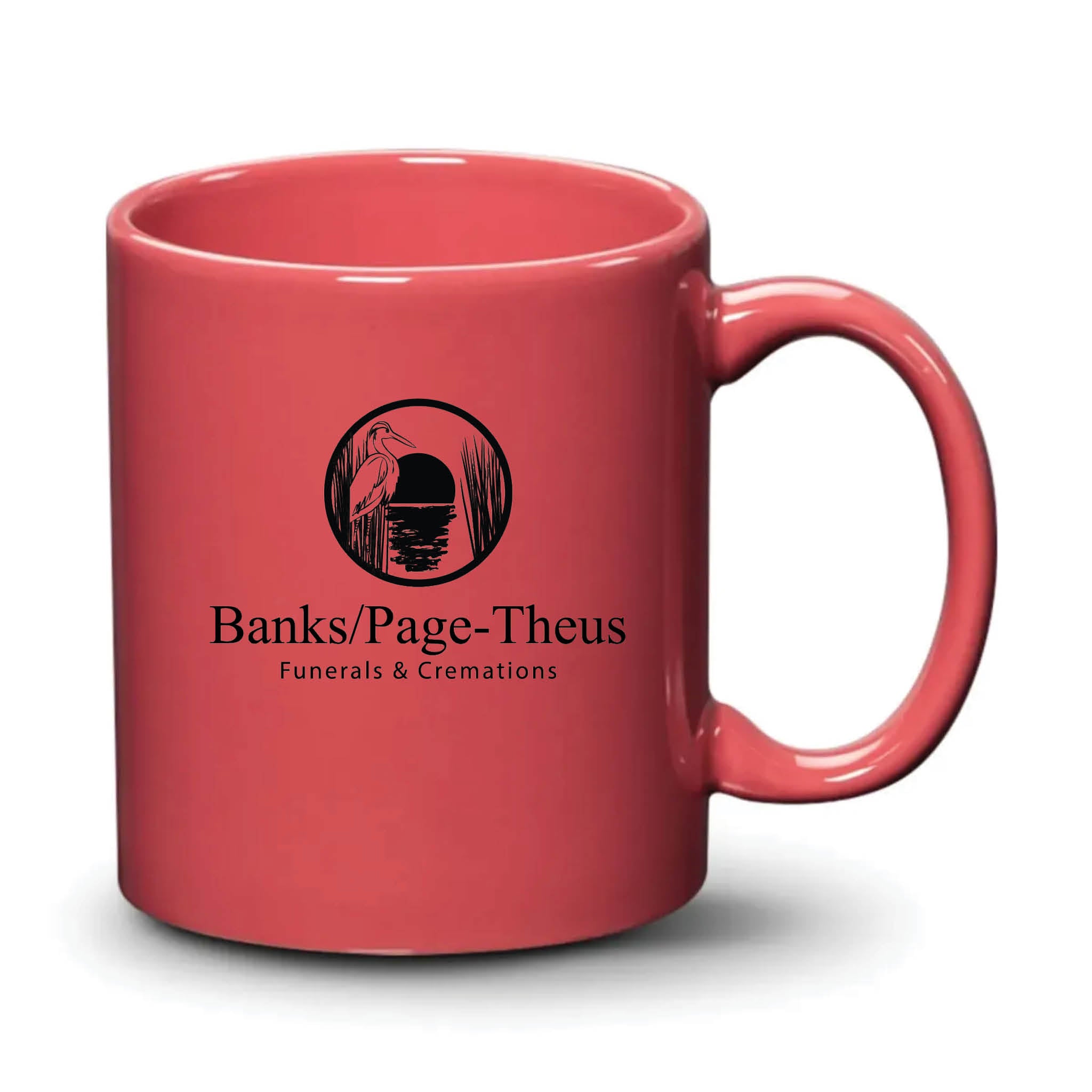 Malibu Mug Coral Black Logo