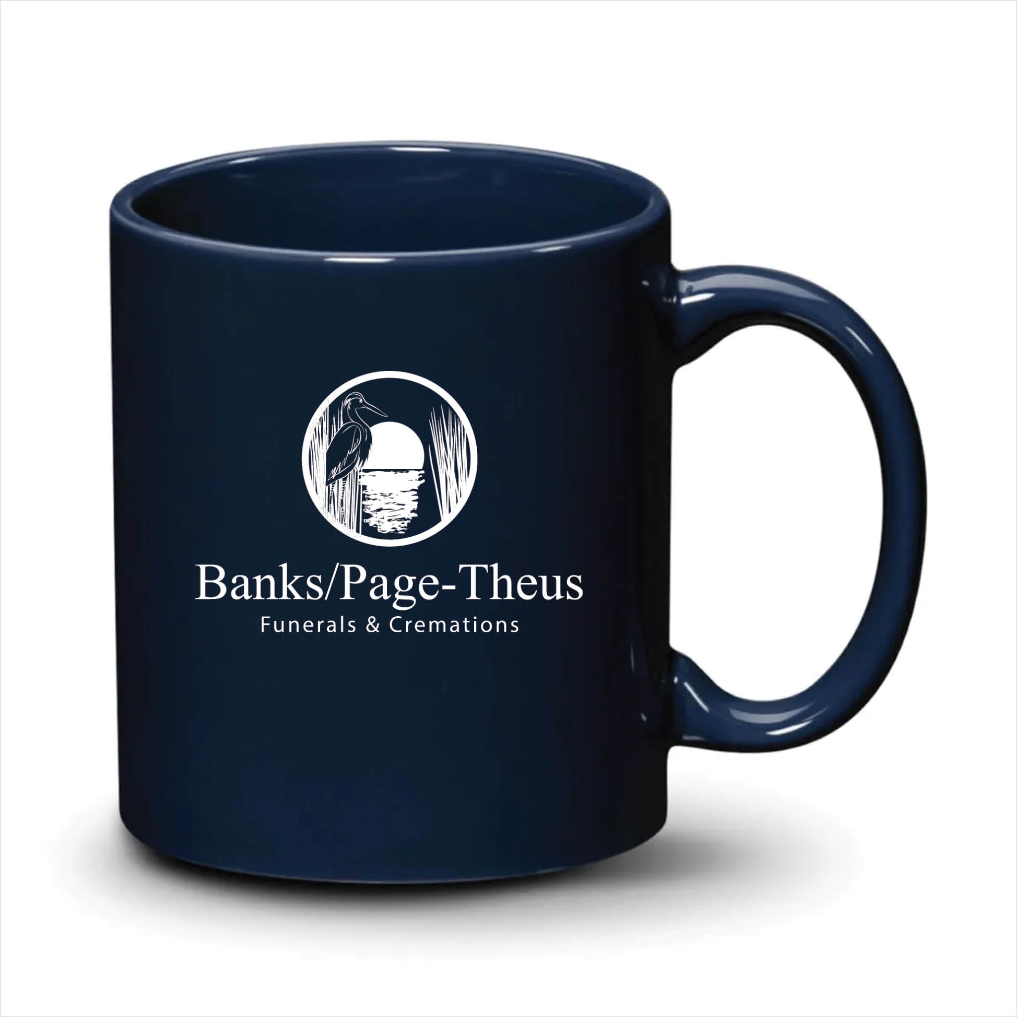 Malibu Mug Navy Blue White Logo