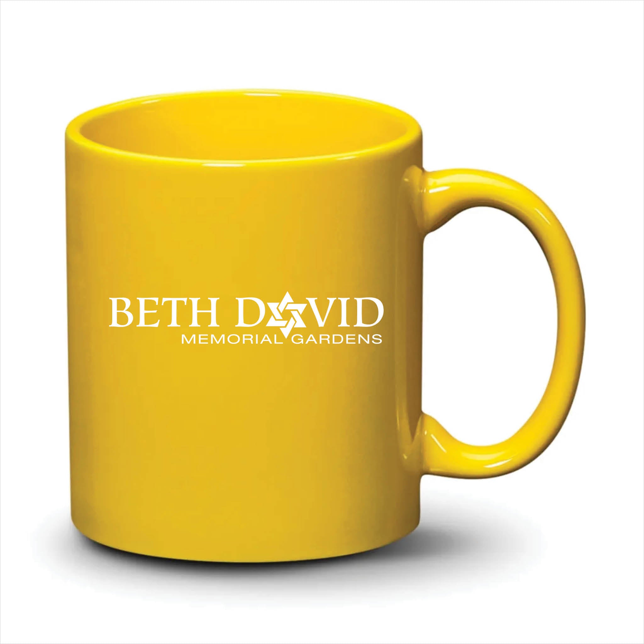 Malibu Mug Bright Yellow White Logo