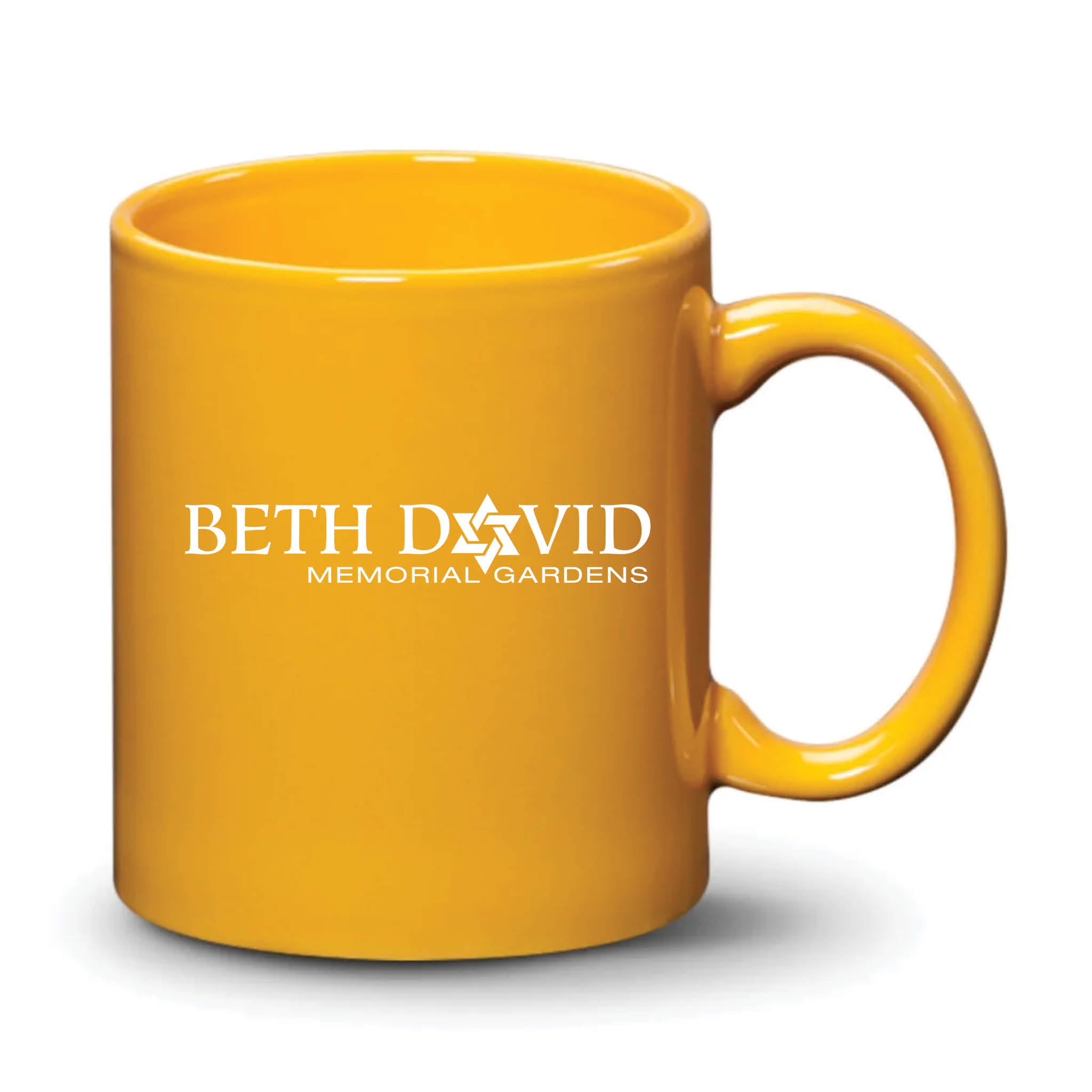 Malibu Mug Gamboge White Logo