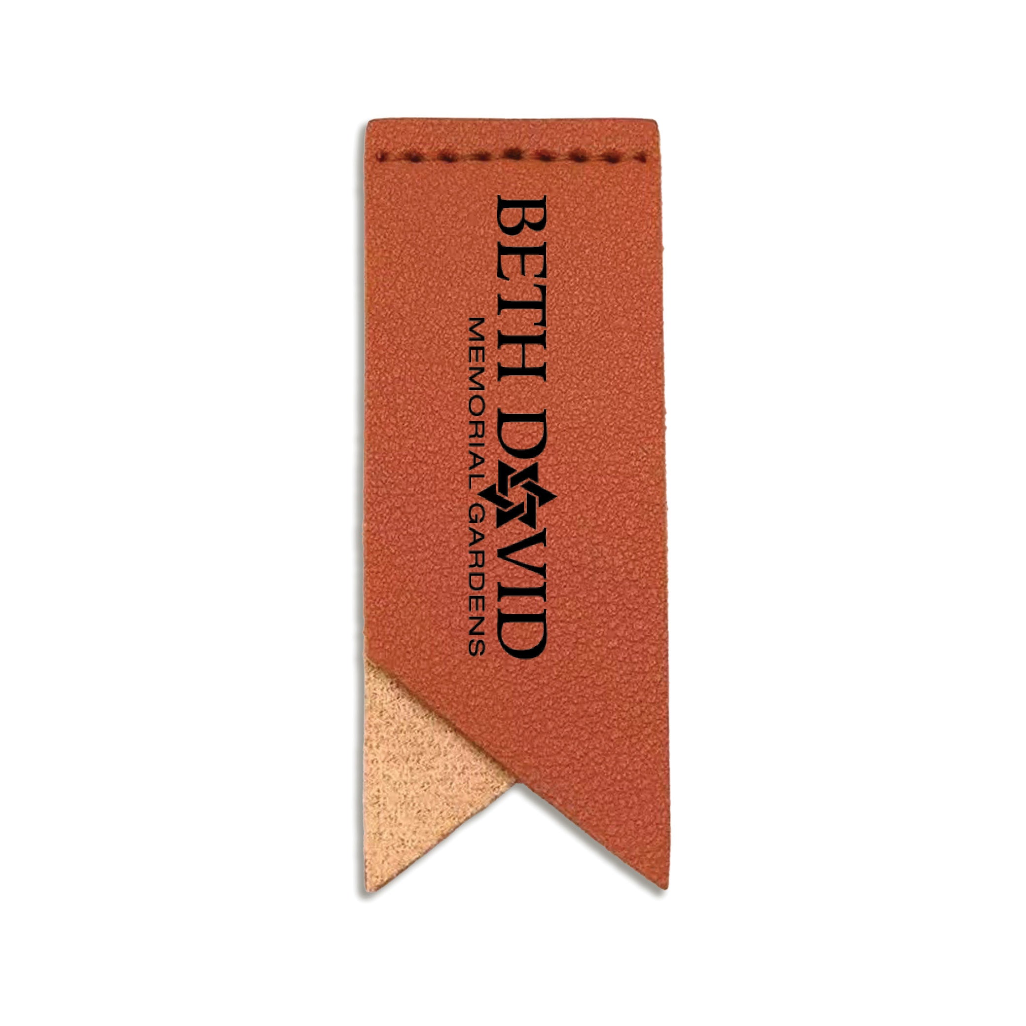 Handmade Leather Bookmark Corner Marker Clip Read Sign Orange