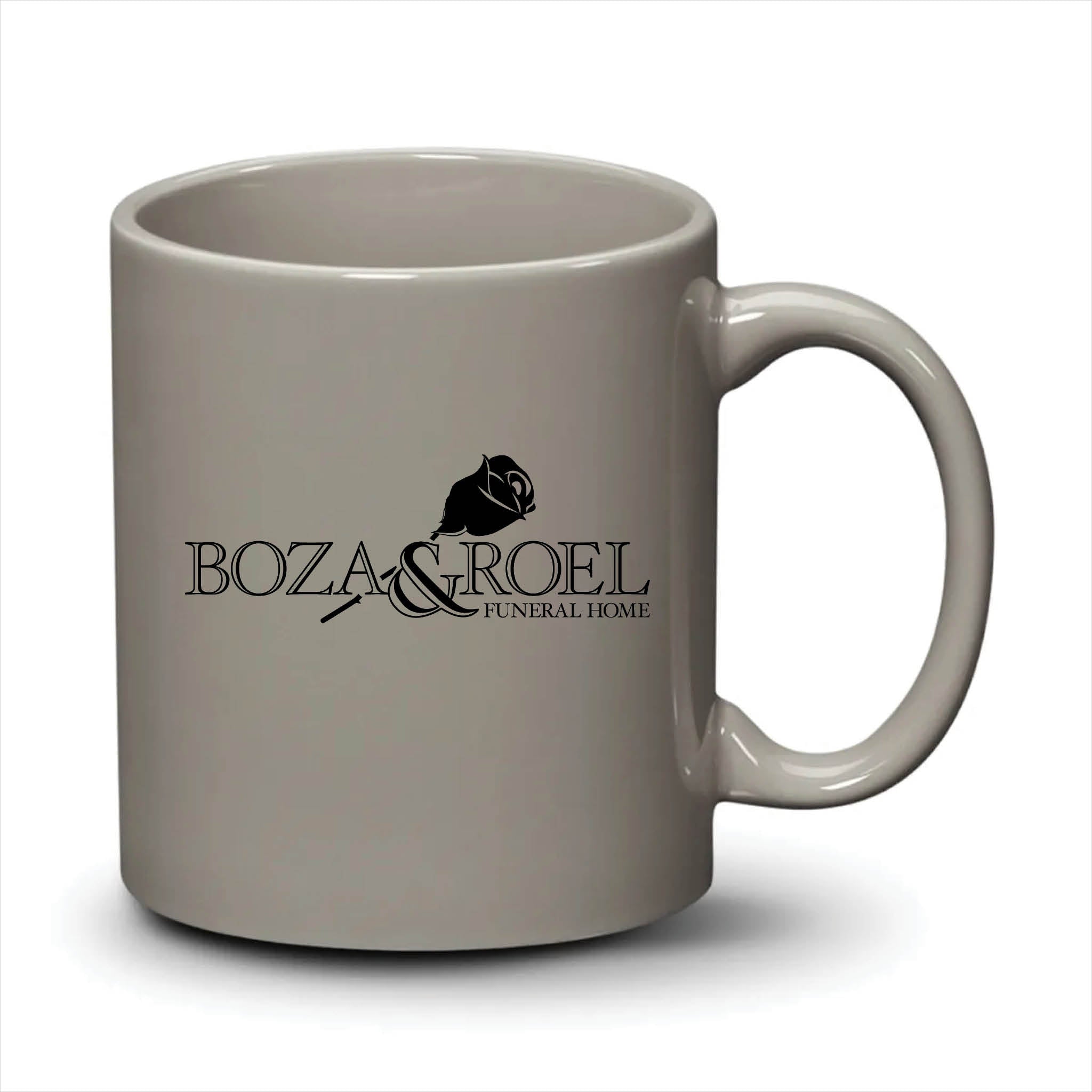 Malibu Mug Light Grey Black Logo