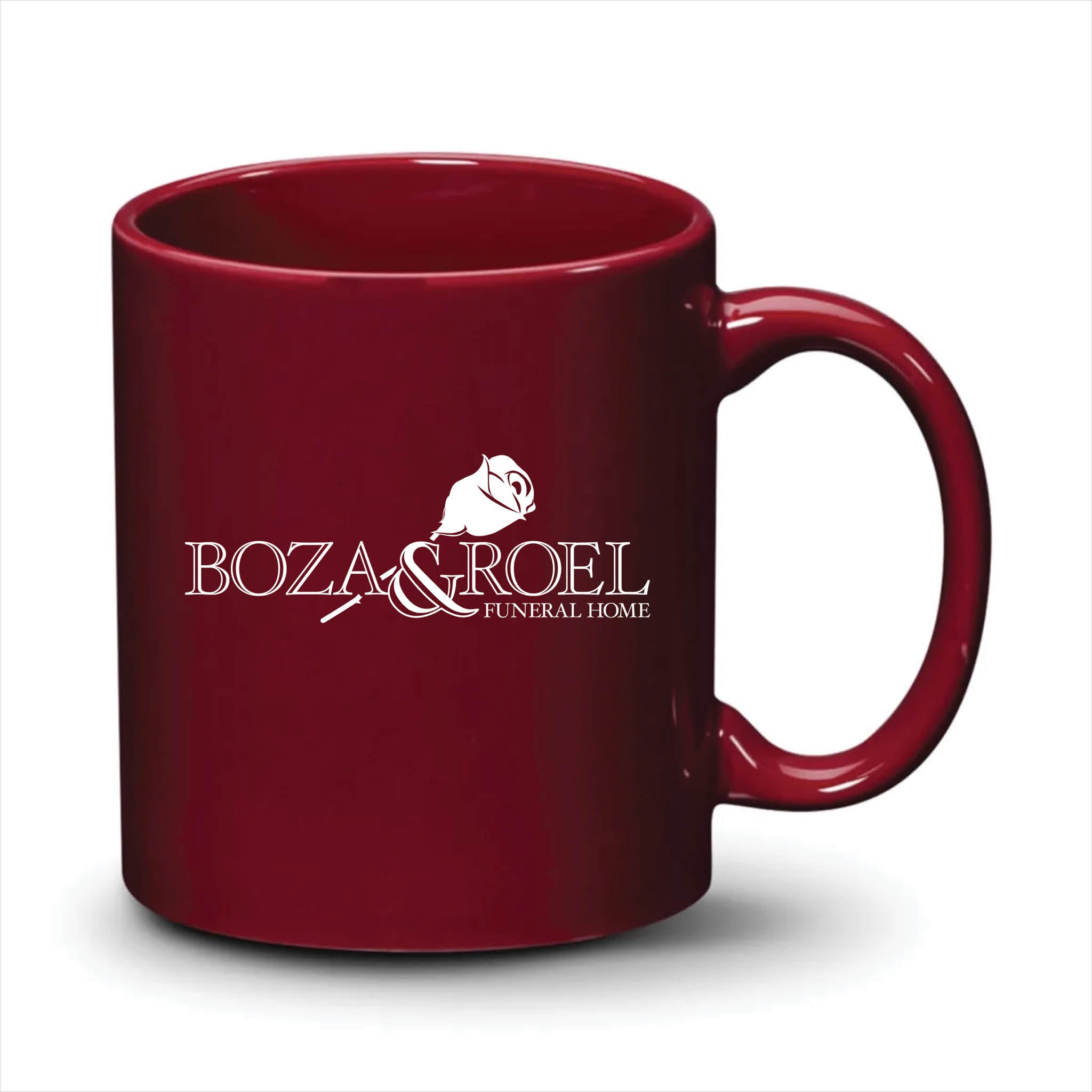 Malibu Mug Burgundy White Logo