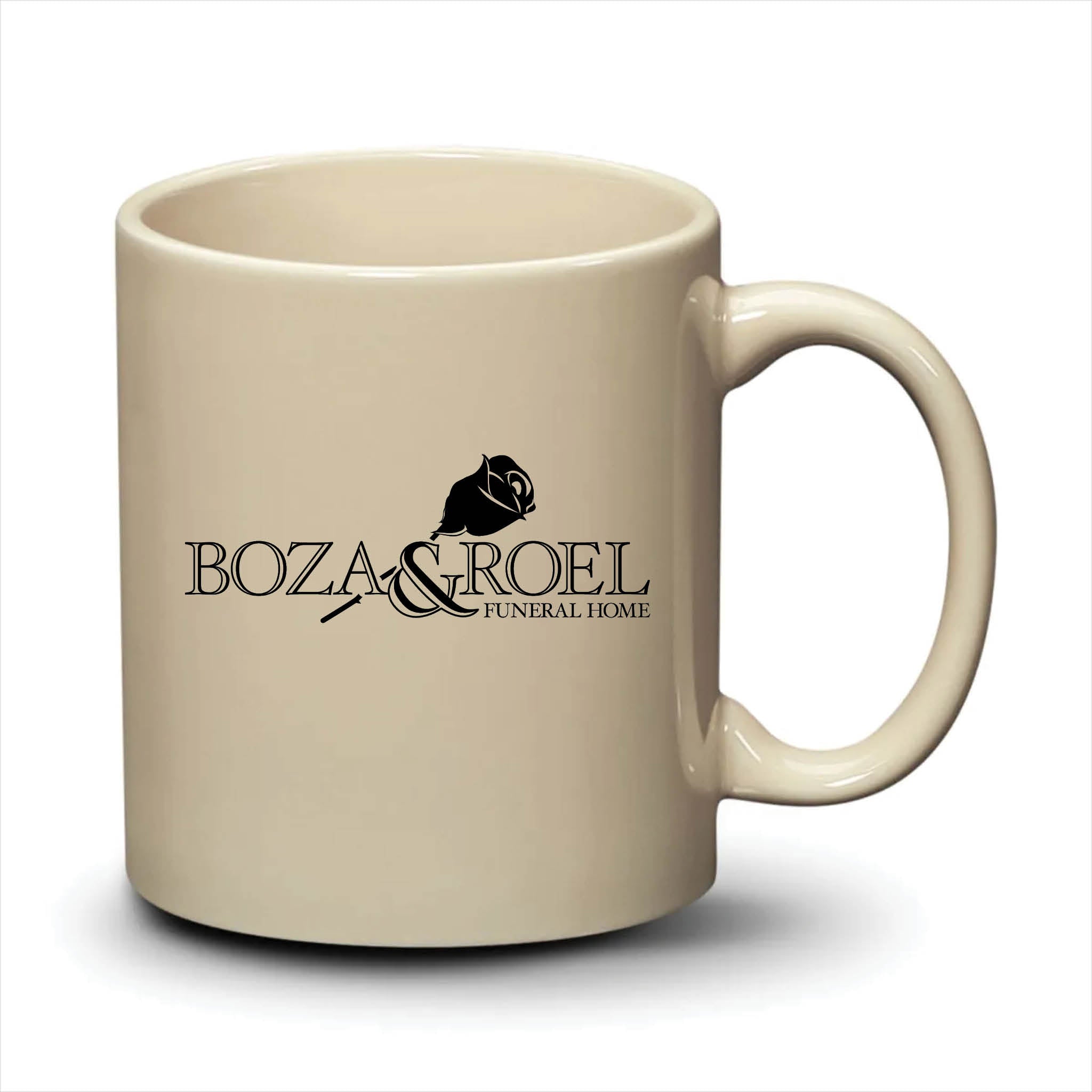 Malibu Mug Almond Black Logo