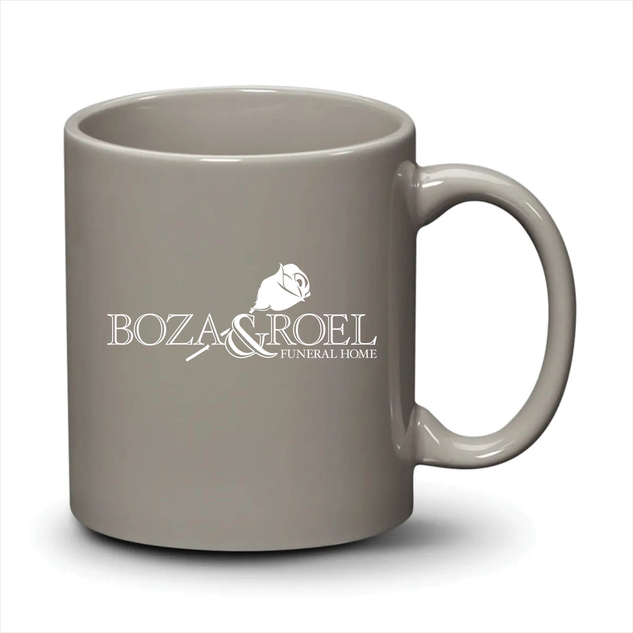 Malibu Mug Light Grey White Logo