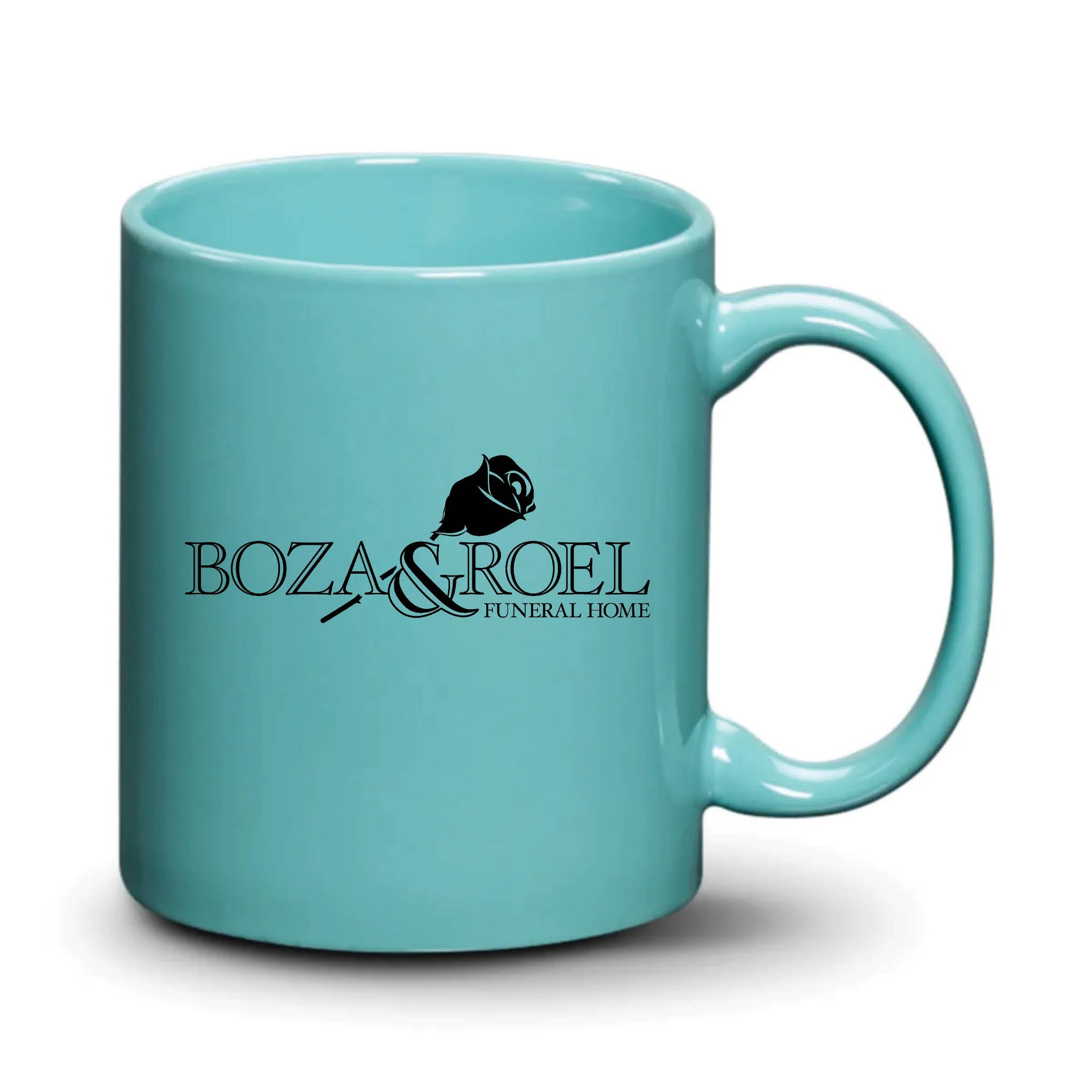 Malibu Mug Aqua Black Logo