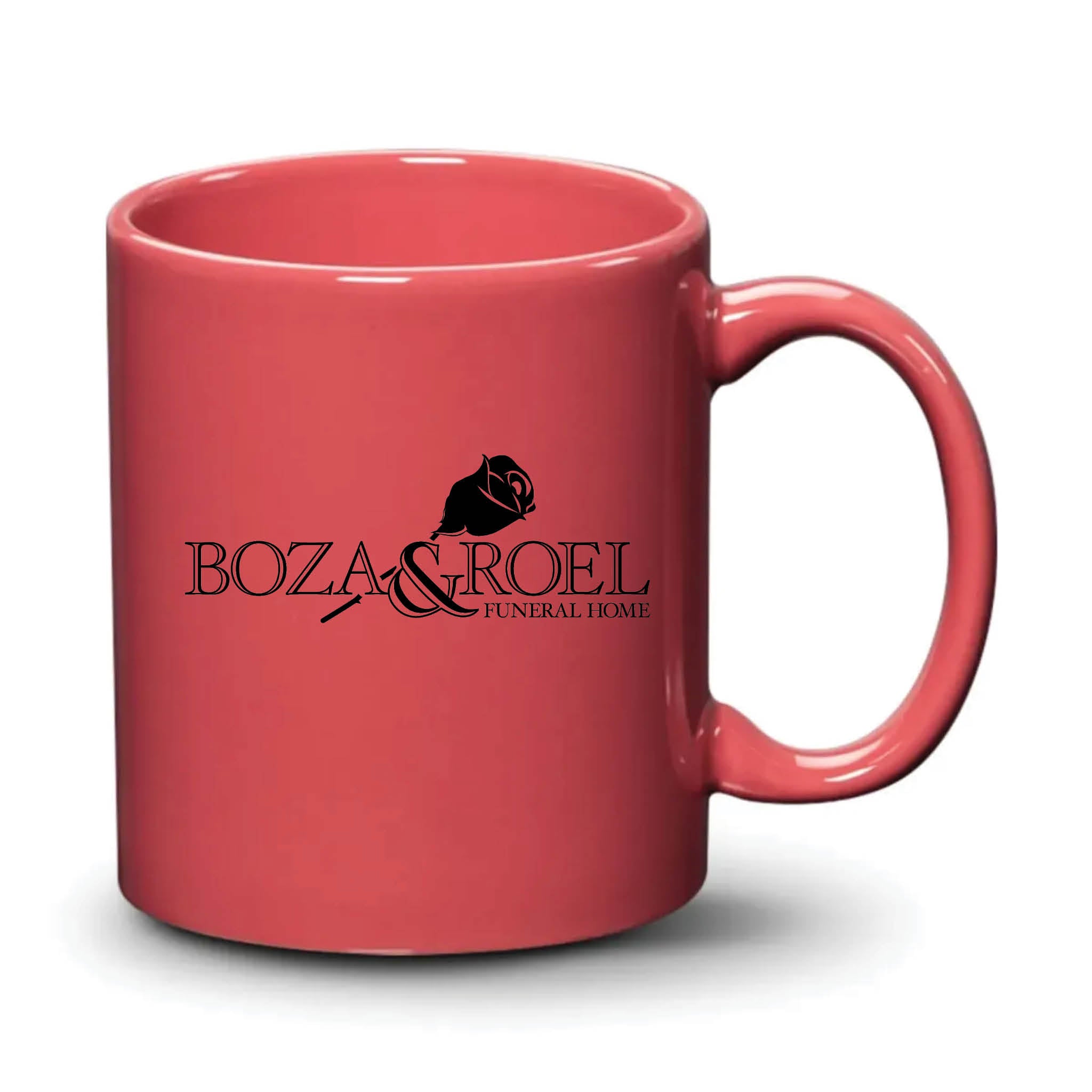 Malibu Mug Coral Black Logo