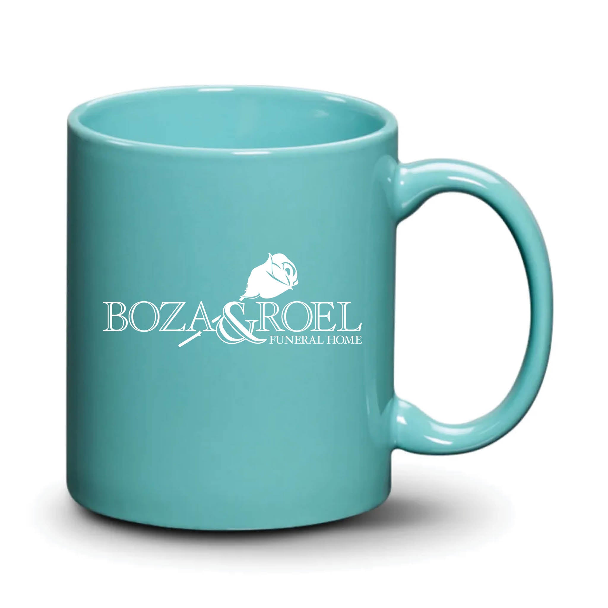 Malibu Mug Aqua White Logo