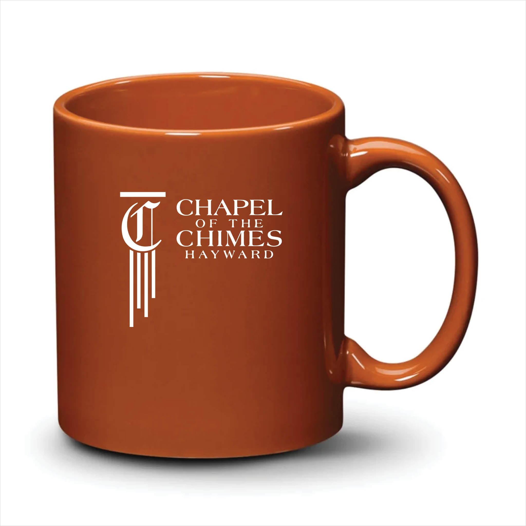 Malibu Mug Burnt Orange White Logo