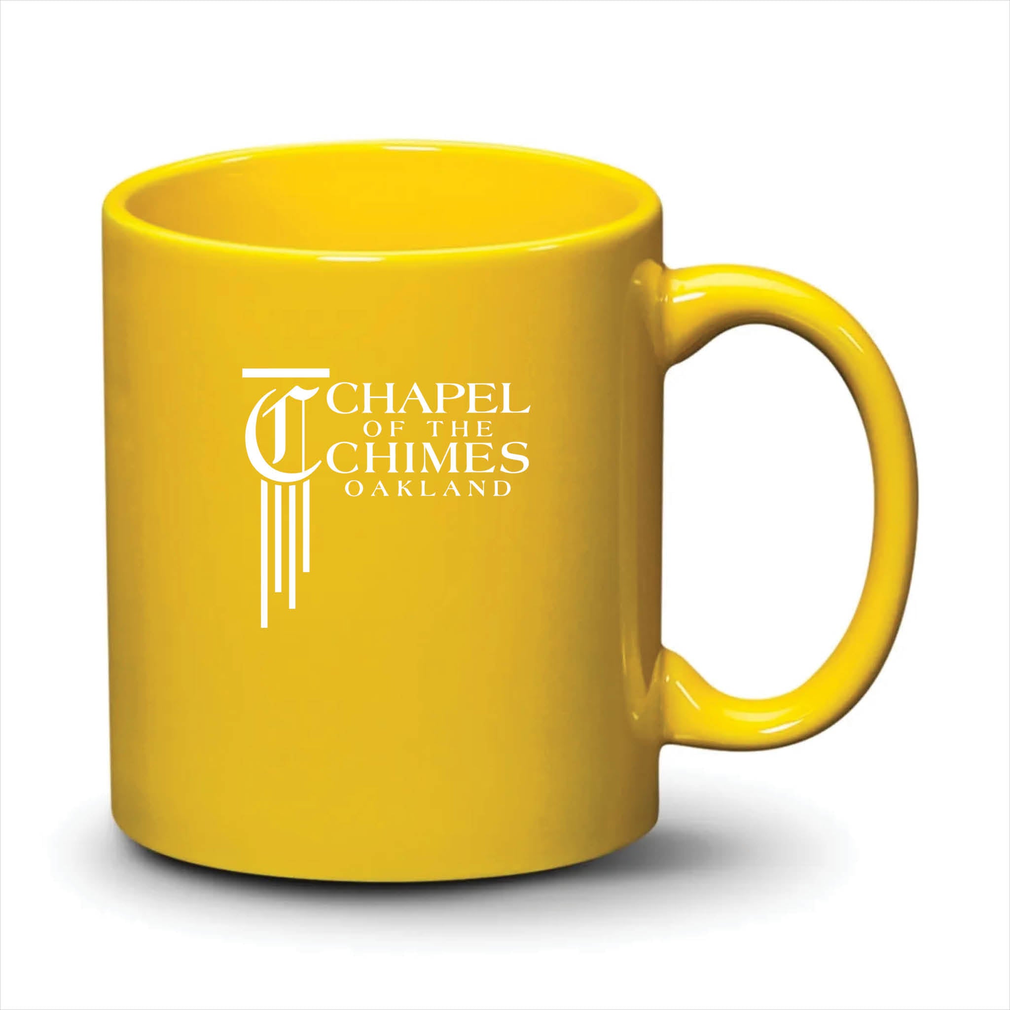 Malibu Mug Bright Yellow White Logo