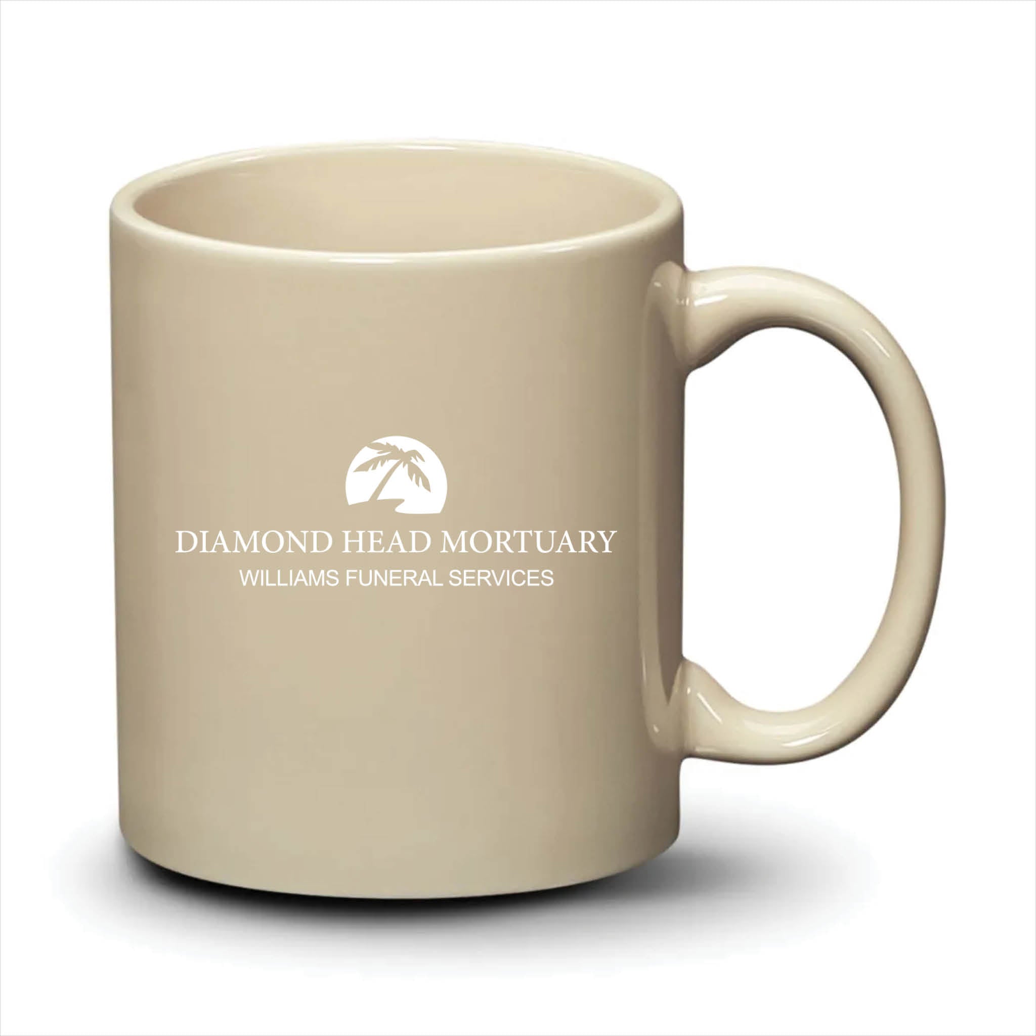 Malibu Mug Almond White Logo