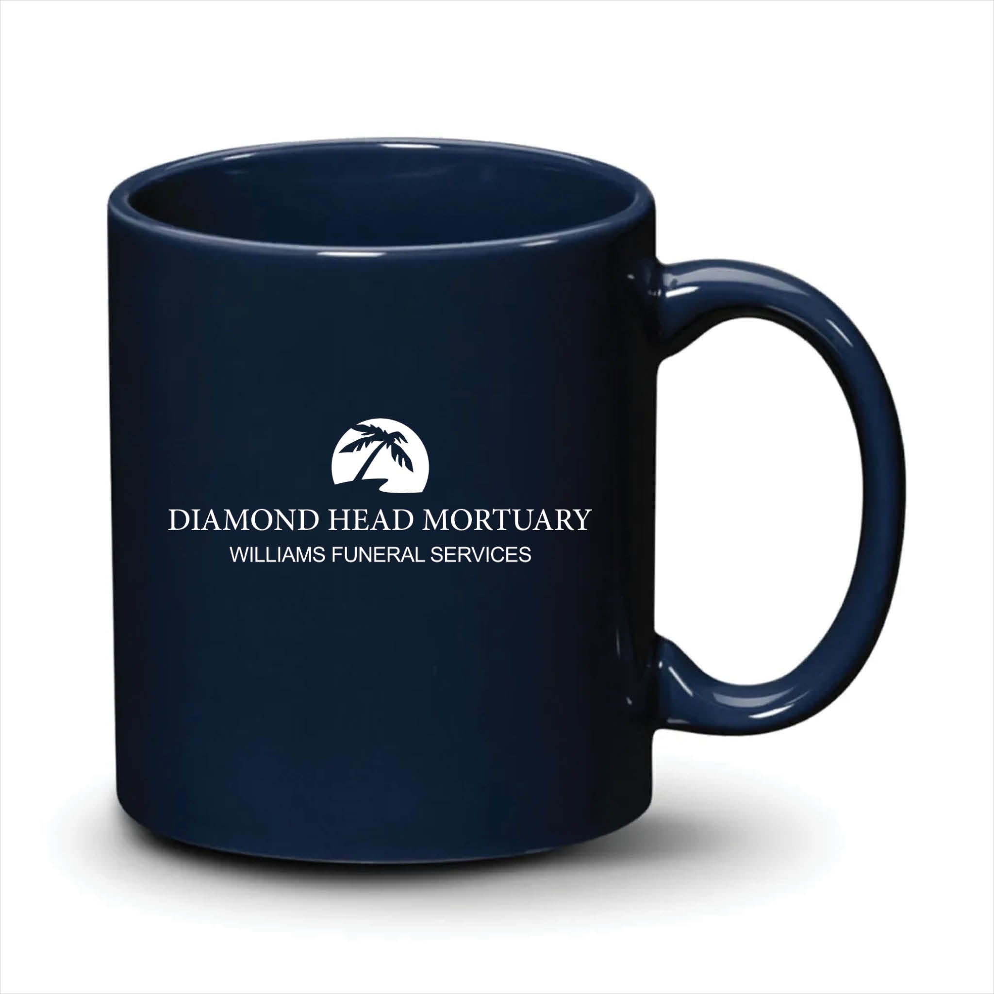 Malibu Mug Navy Blue White Logo