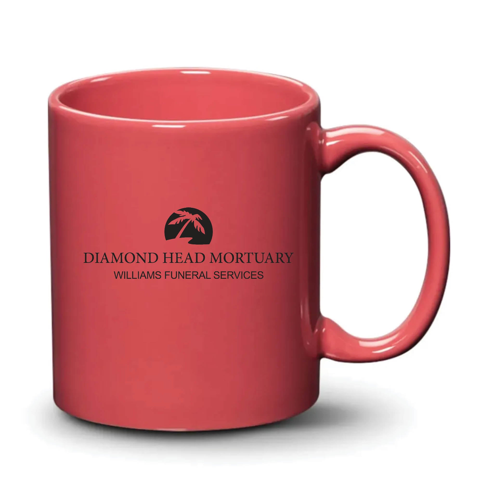 Malibu Mug Coral Black Logo