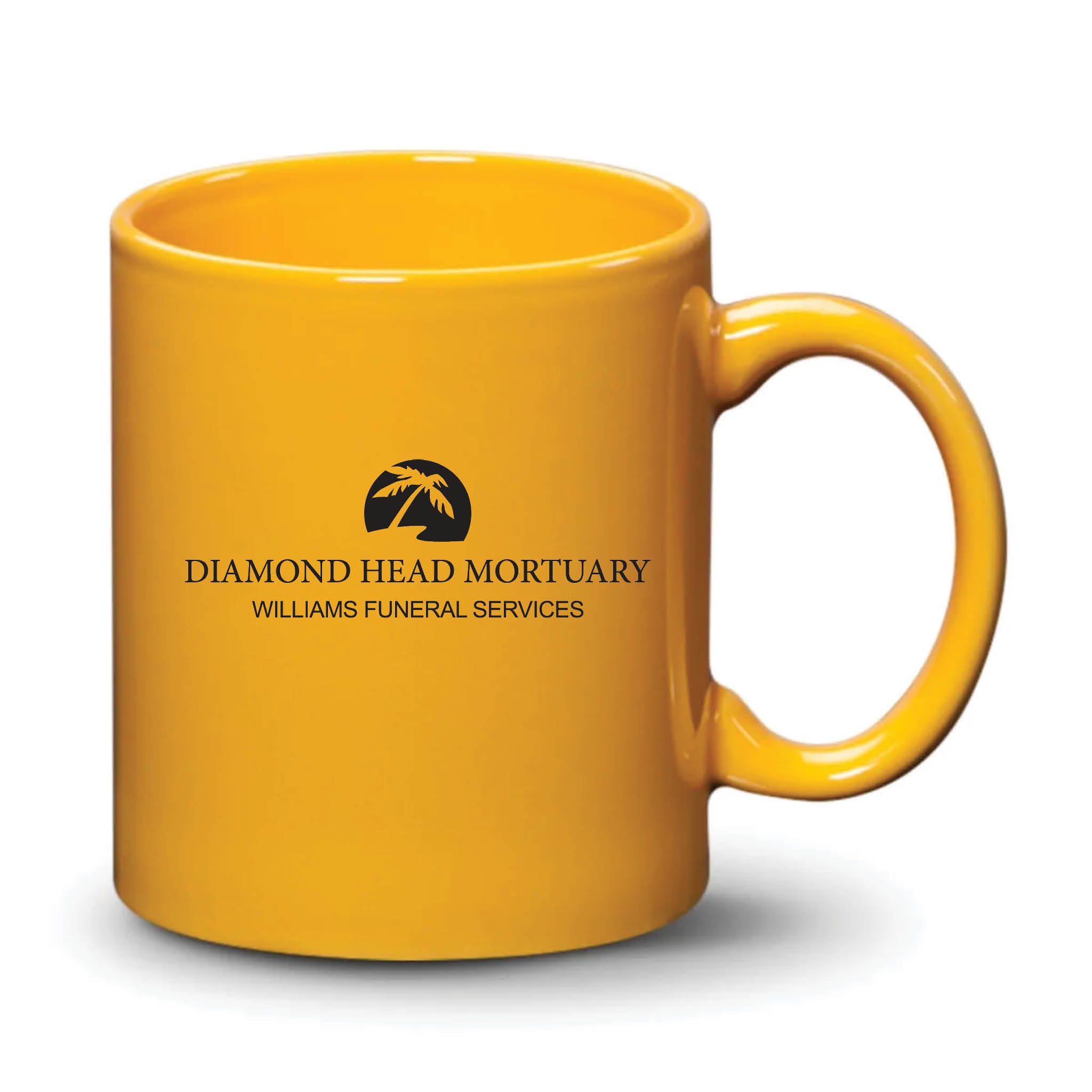 Malibu Mug Gamboge Black Logo