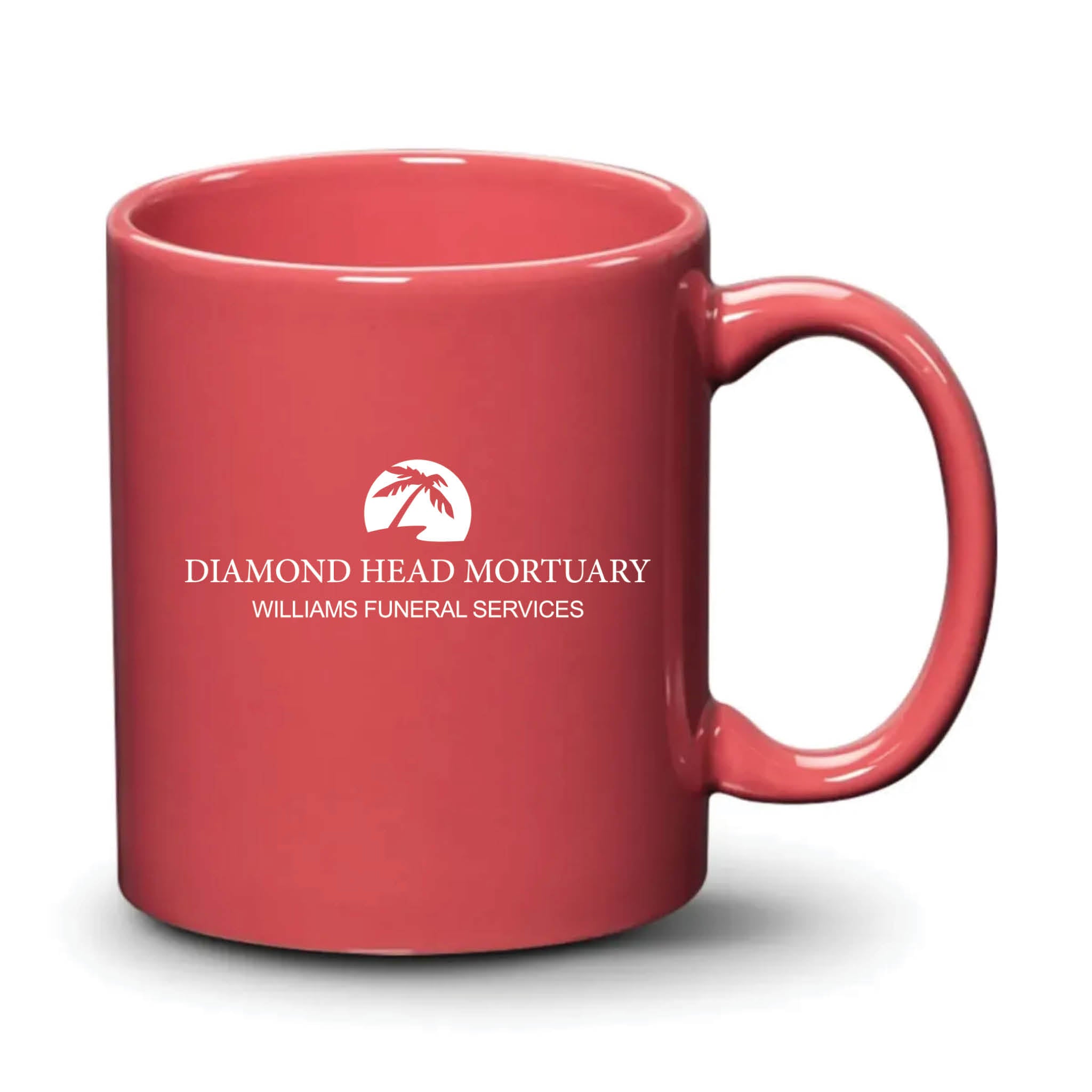 Malibu Mug Coral White Logo
