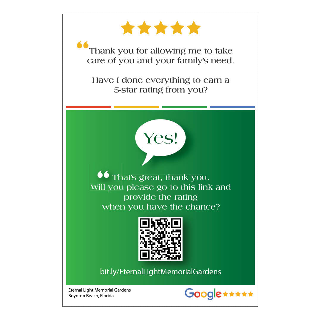 4x6 Google Review Region Glossy Postcards