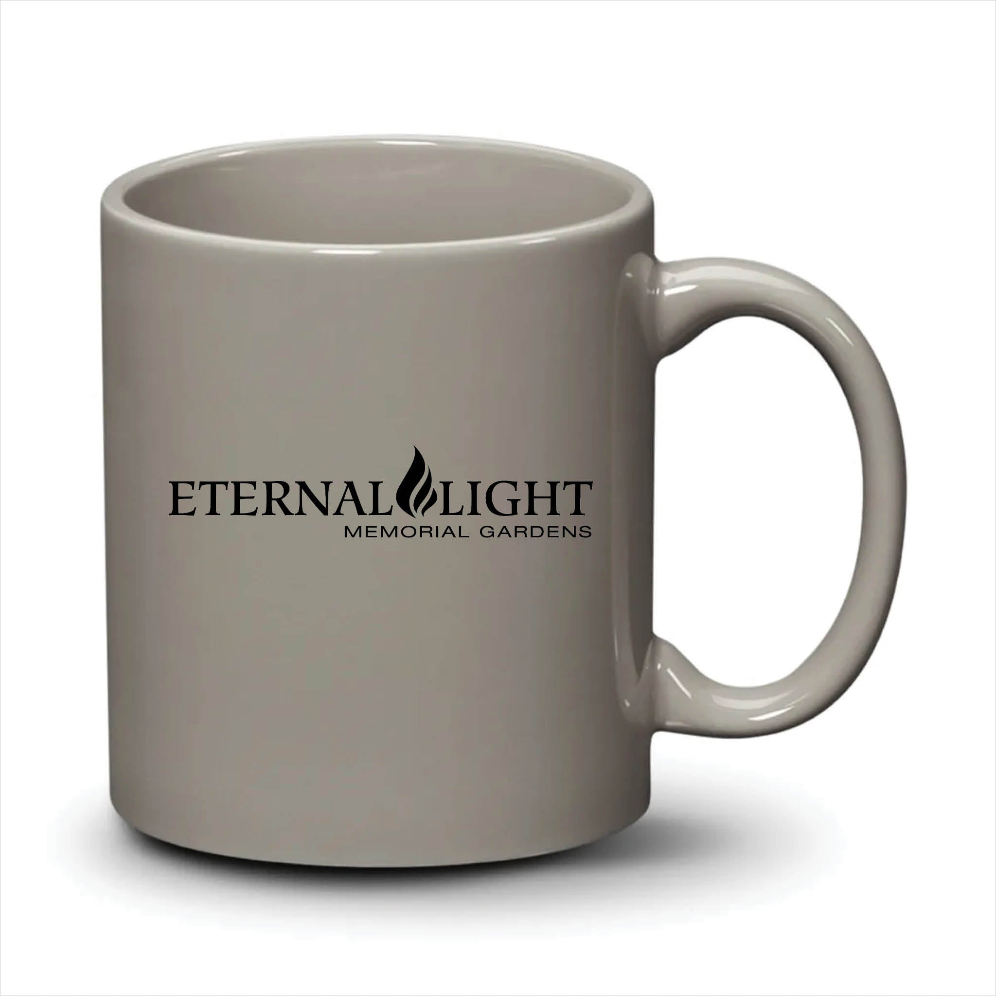 Malibu Mug Light Grey Black Logo