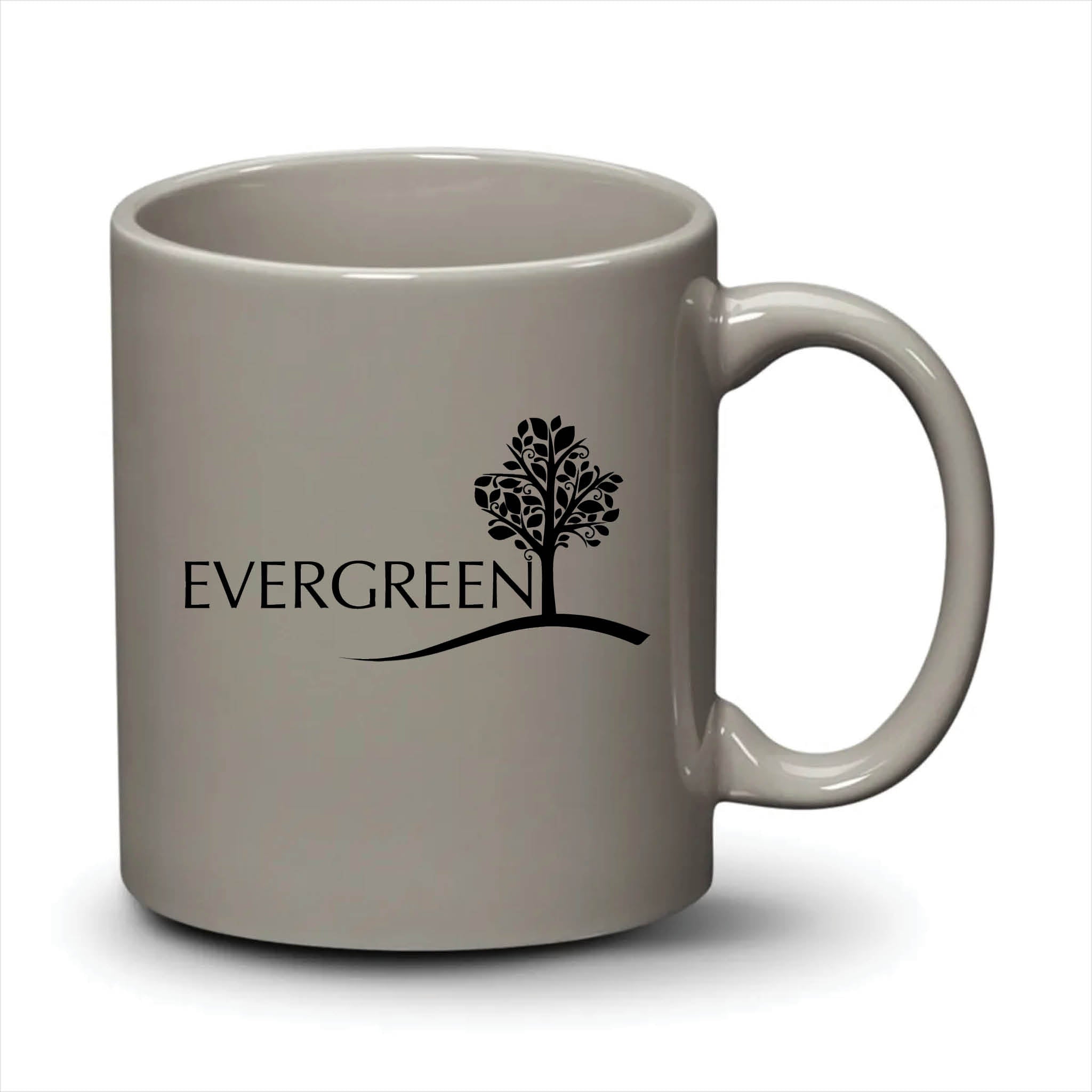 Malibu Mug Light Grey Black Logo