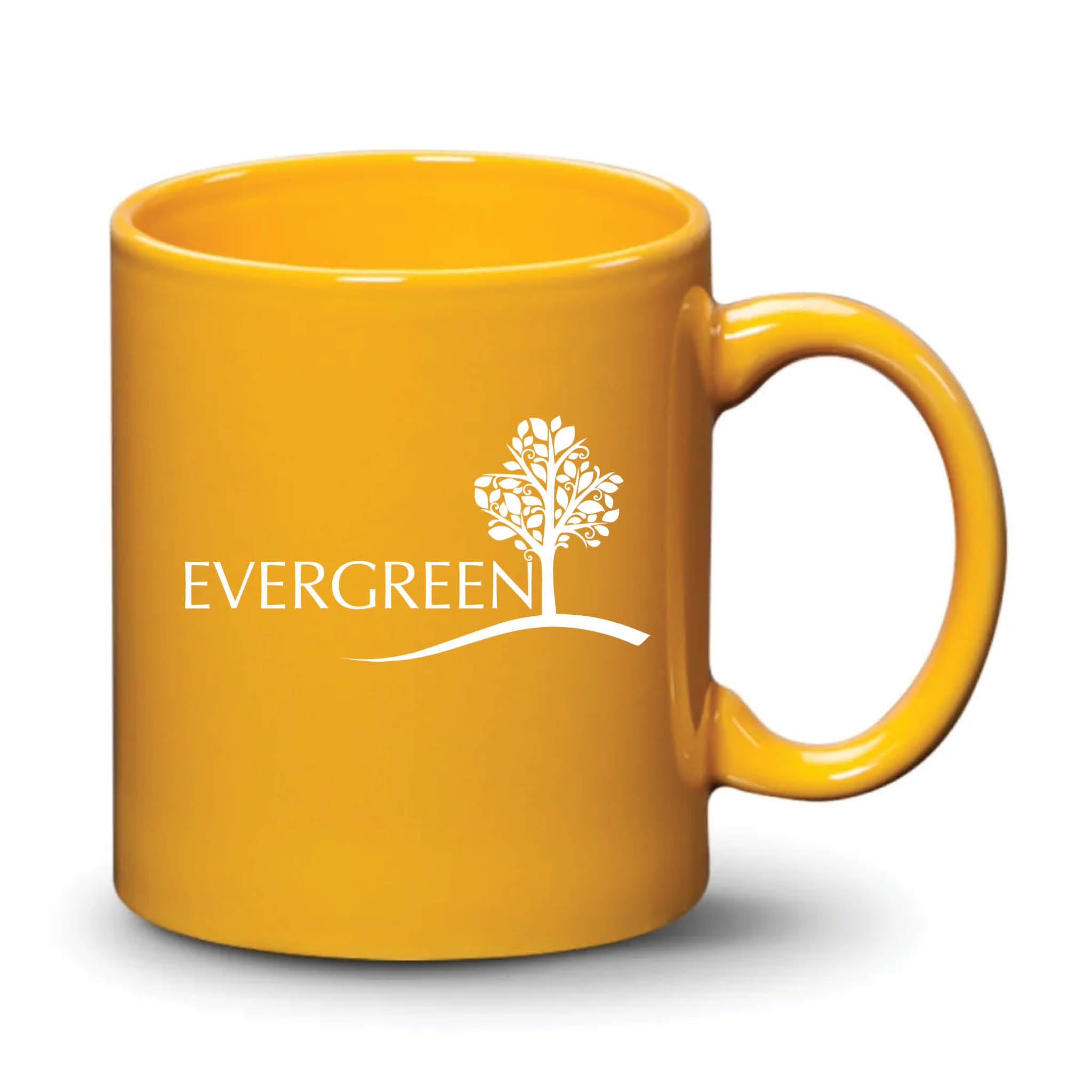 Malibu Mug Gamboge White Logo