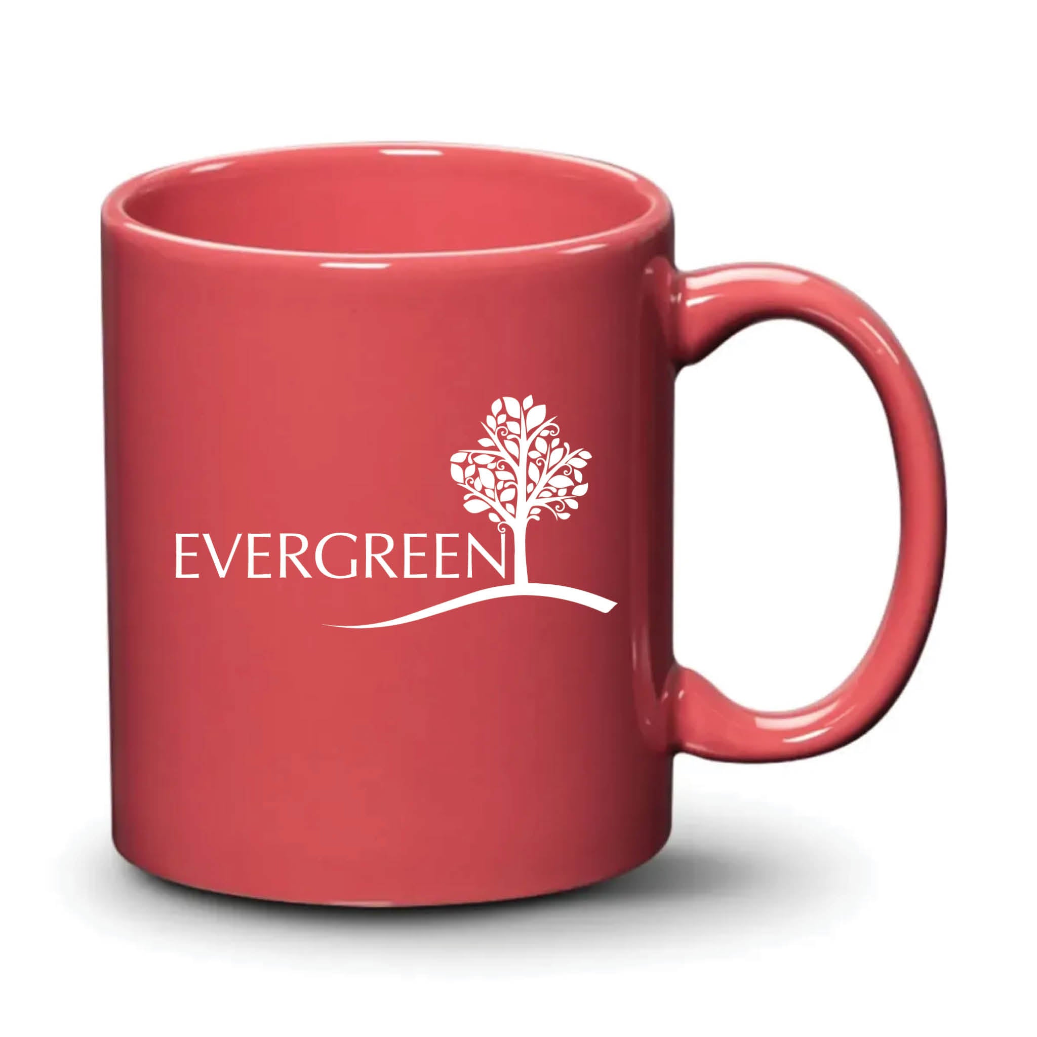 Malibu Mug Coral White Logo