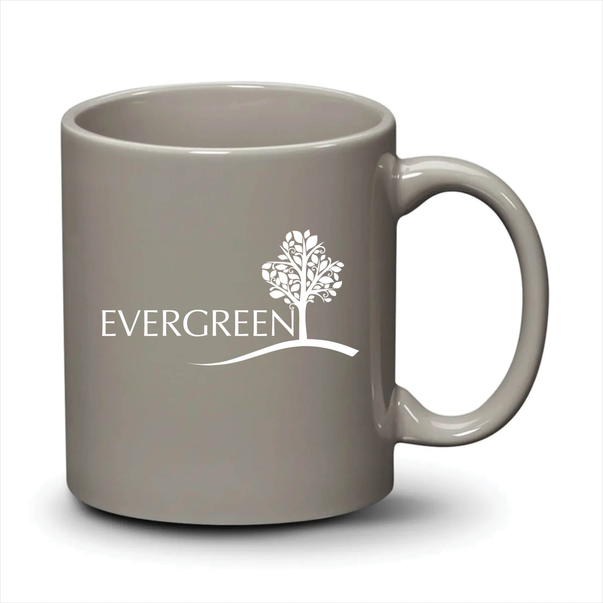 Malibu Mug Light Grey White Logo