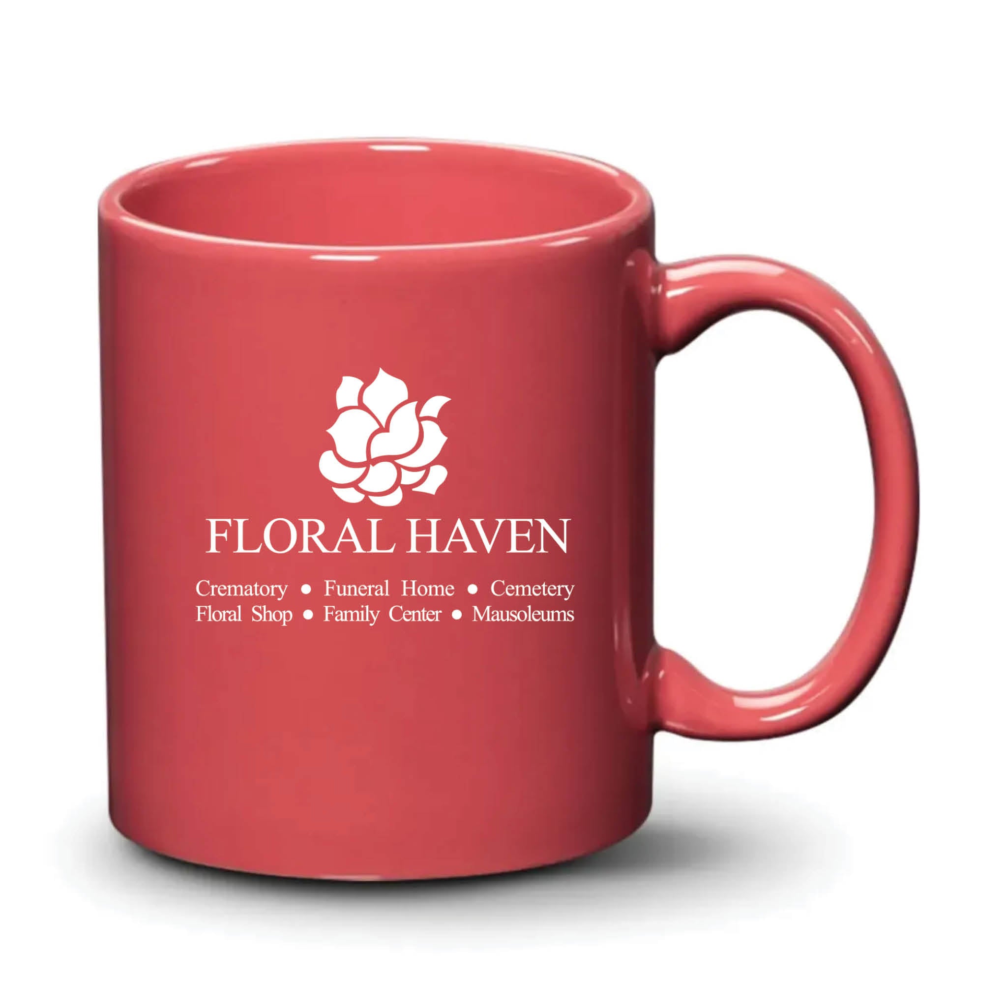 Malibu Mug Coral White Logo