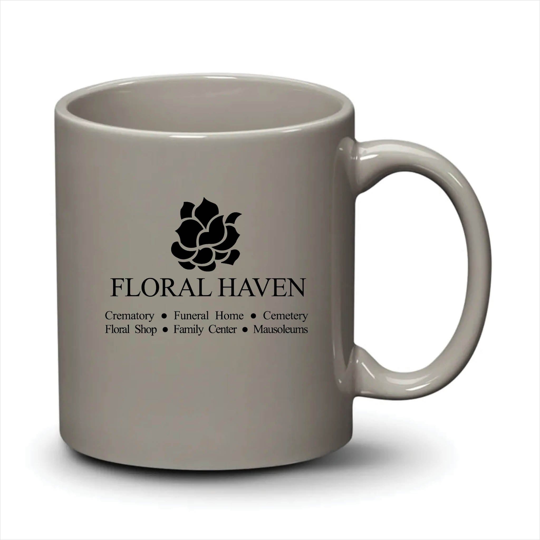 Malibu Mug Light Grey Black Logo