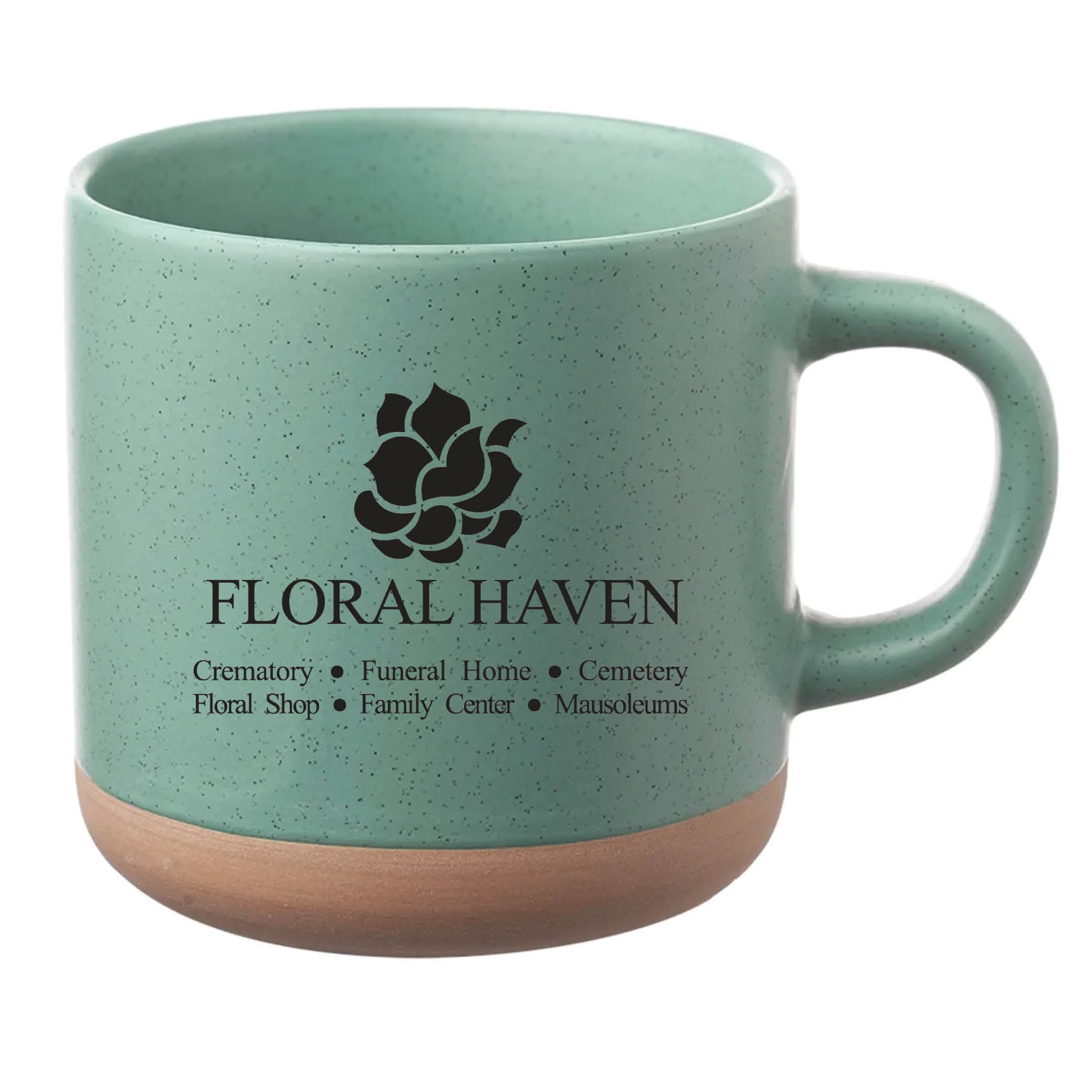 Cosmic Speckled Clay Coffee Mug 11 oz Mint