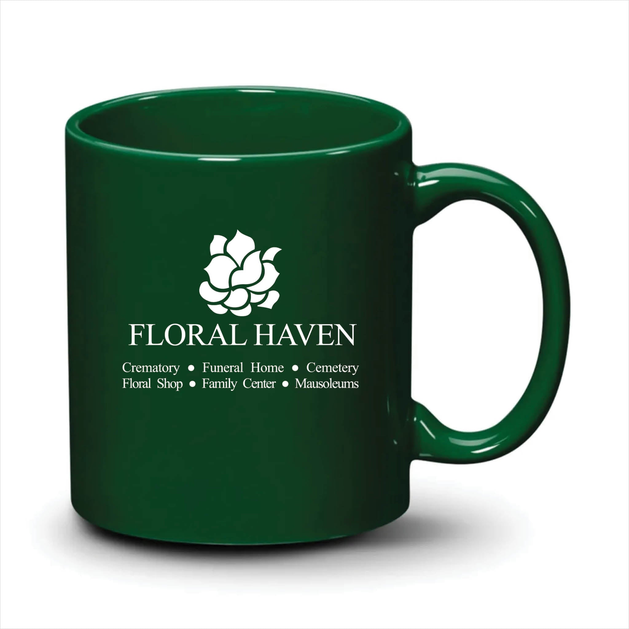 Malibu Mug Hunter Green White Logo