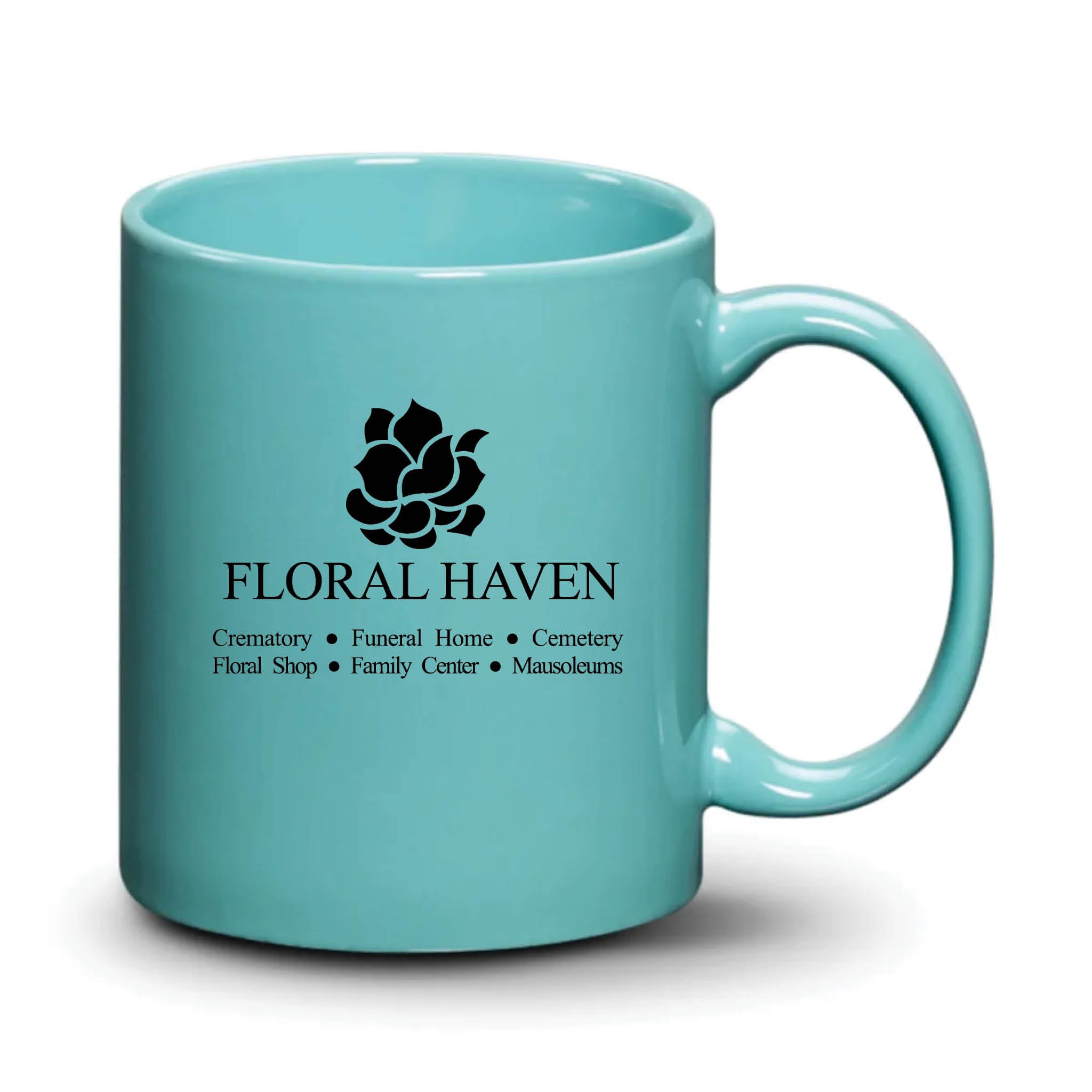 Malibu Mug Aqua Black Logo