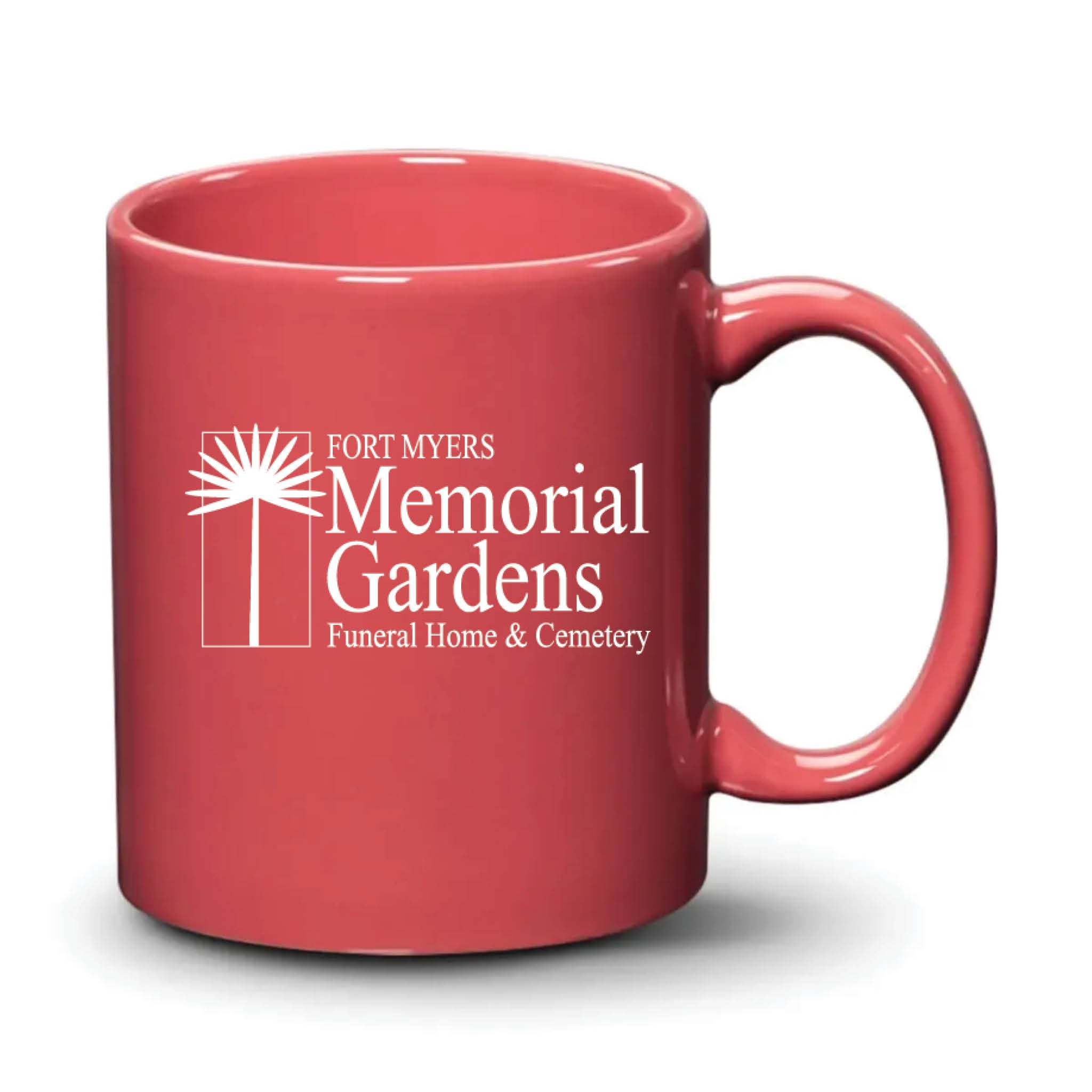 Malibu Mug Coral White Logo