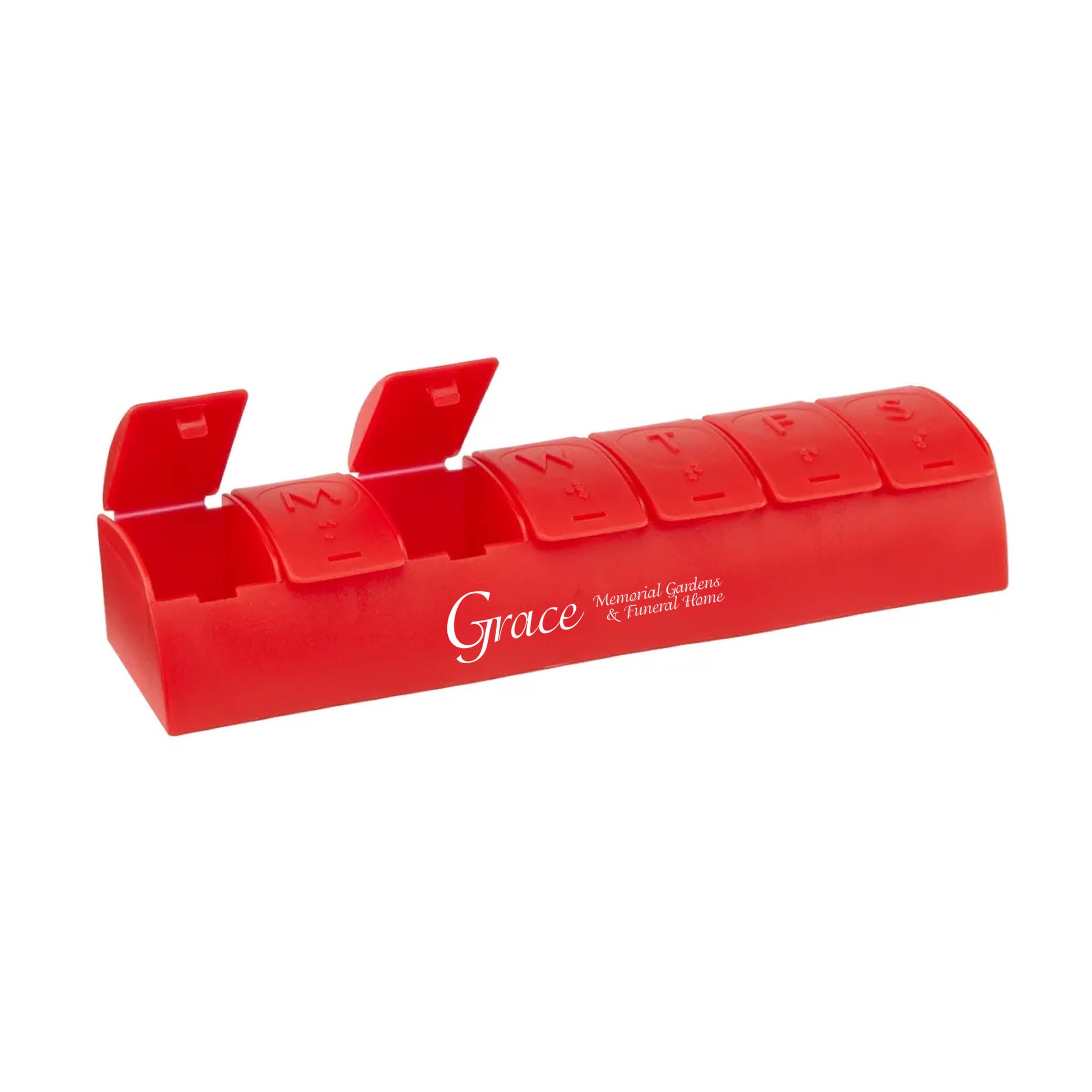 QuickCare 7-Day Med Minder Pill Box Red