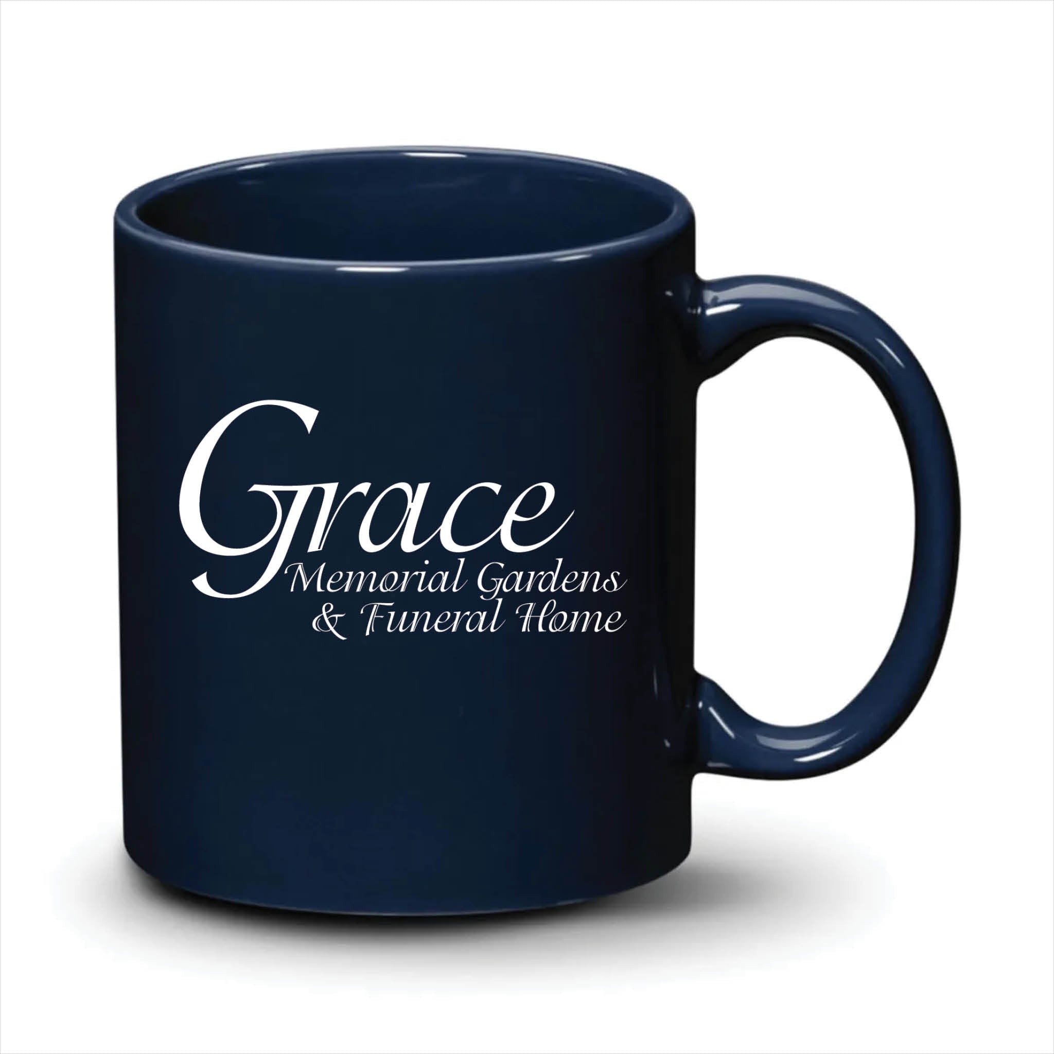 Malibu Mug Navy Blue White Logo