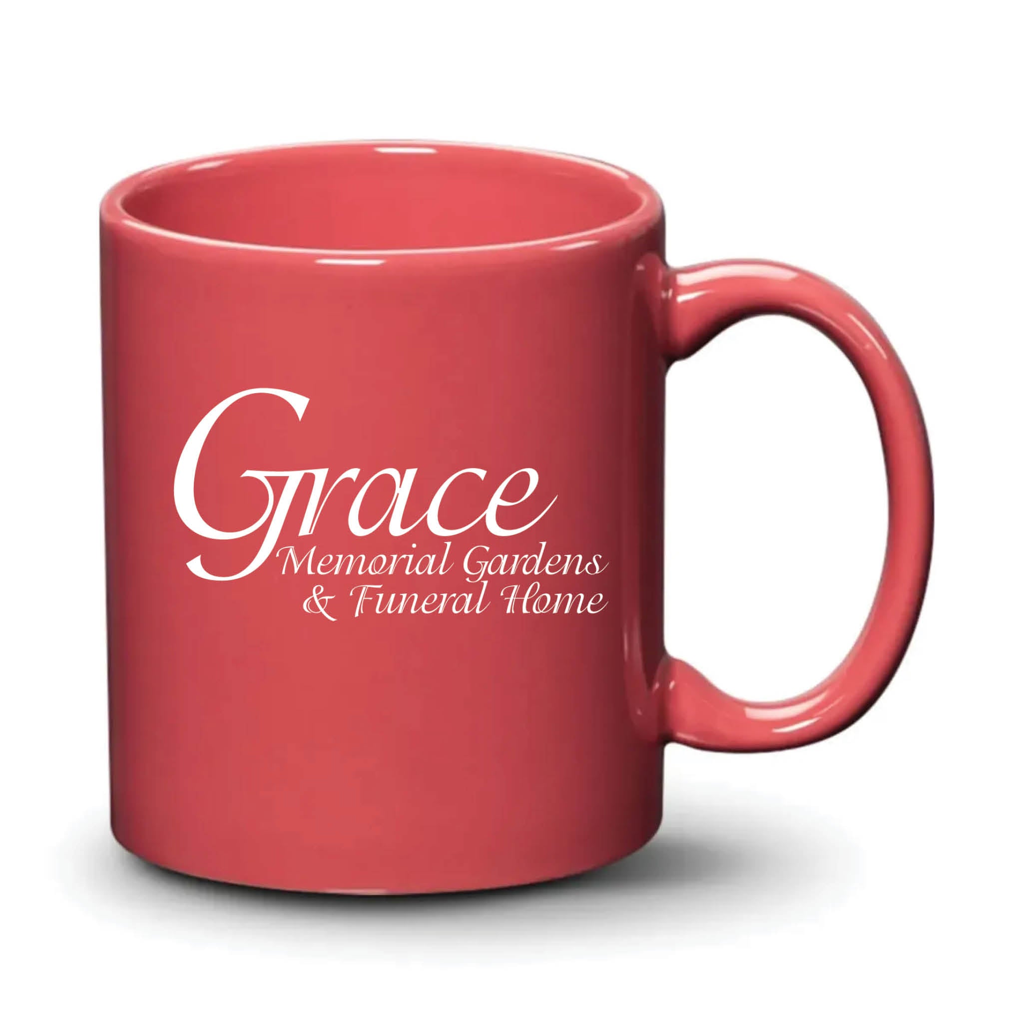 Malibu Mug Coral White Logo