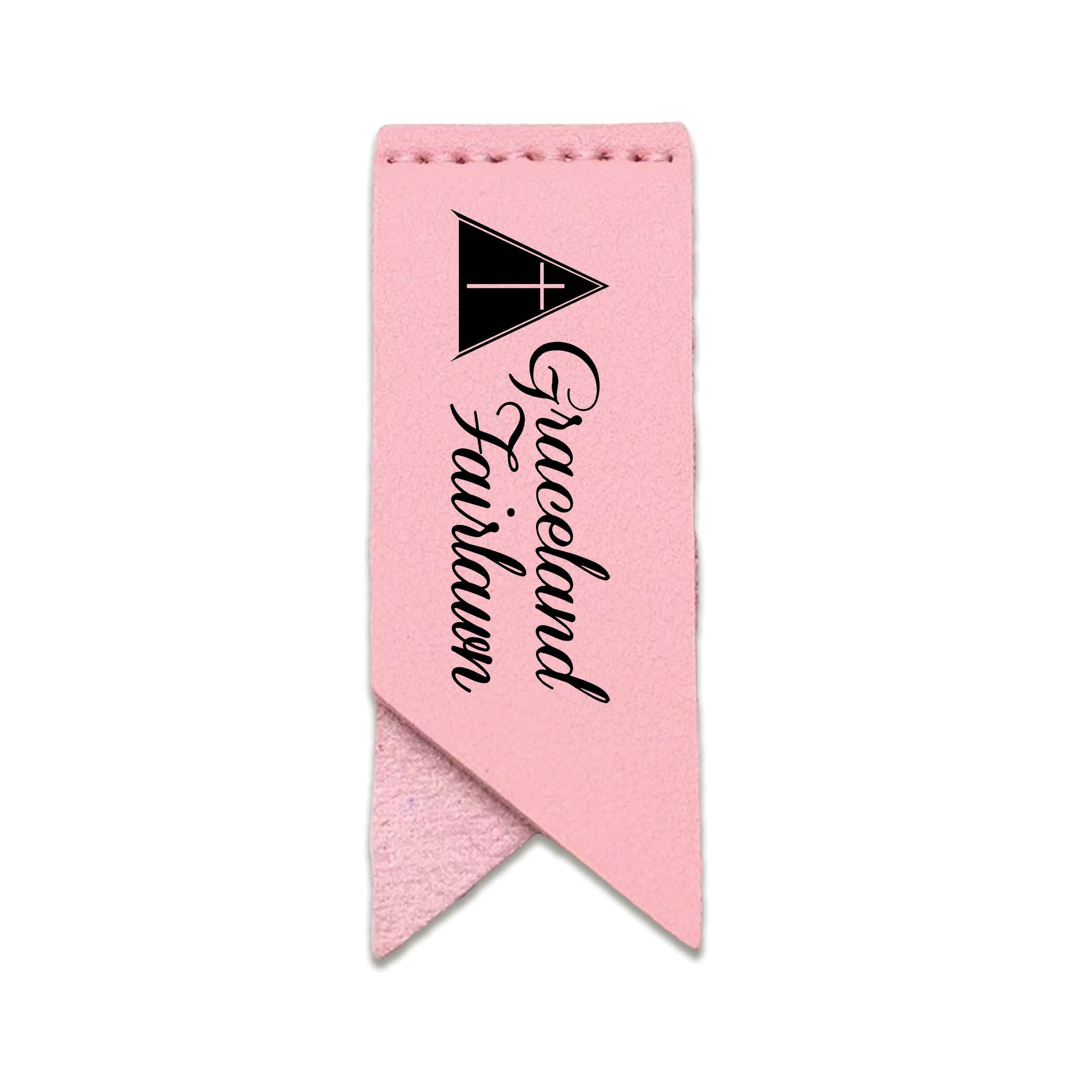 Handmade Leather Bookmark Corner Marker Clip Read Sign Pink