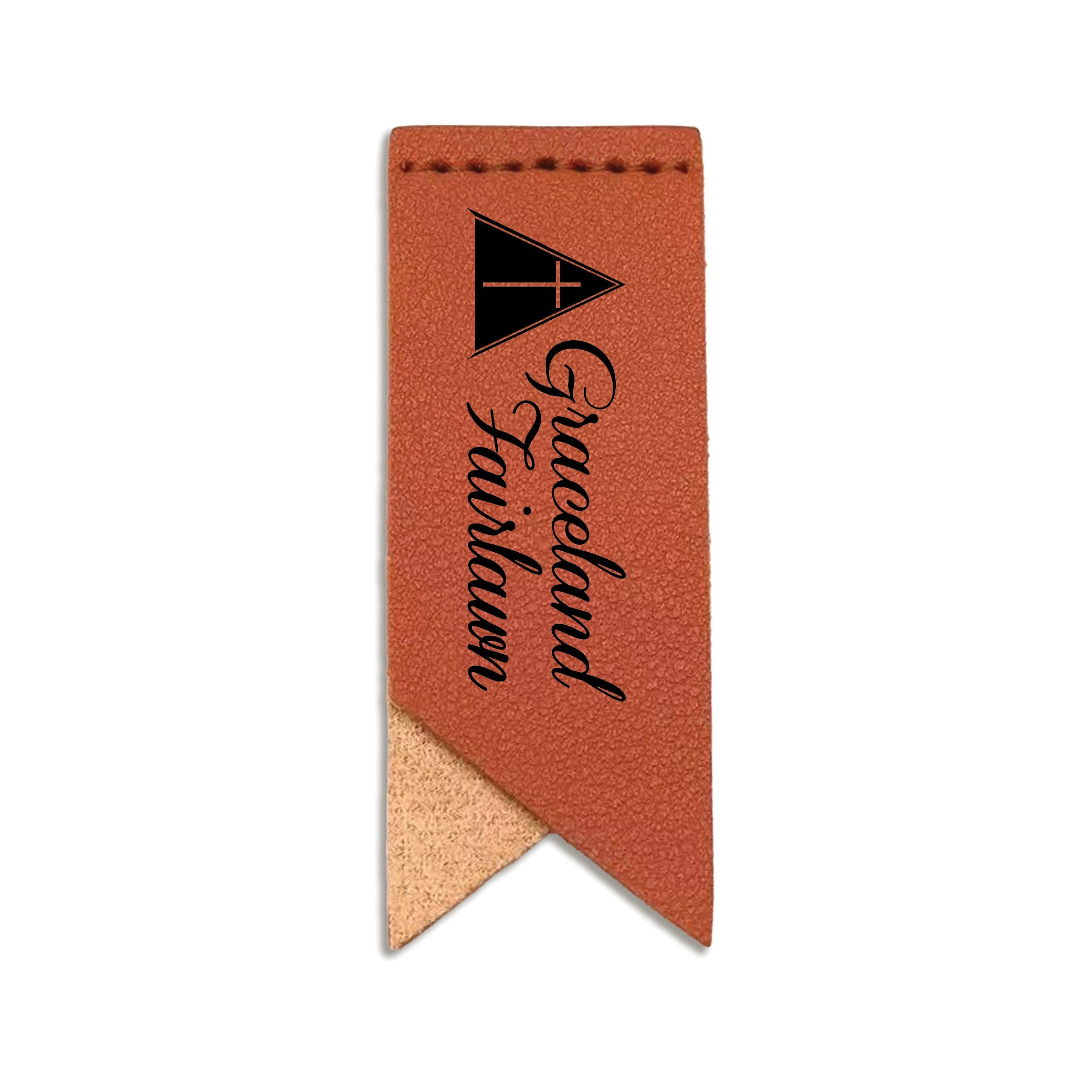 Handmade Leather Bookmark Corner Marker Clip Read Sign Orange