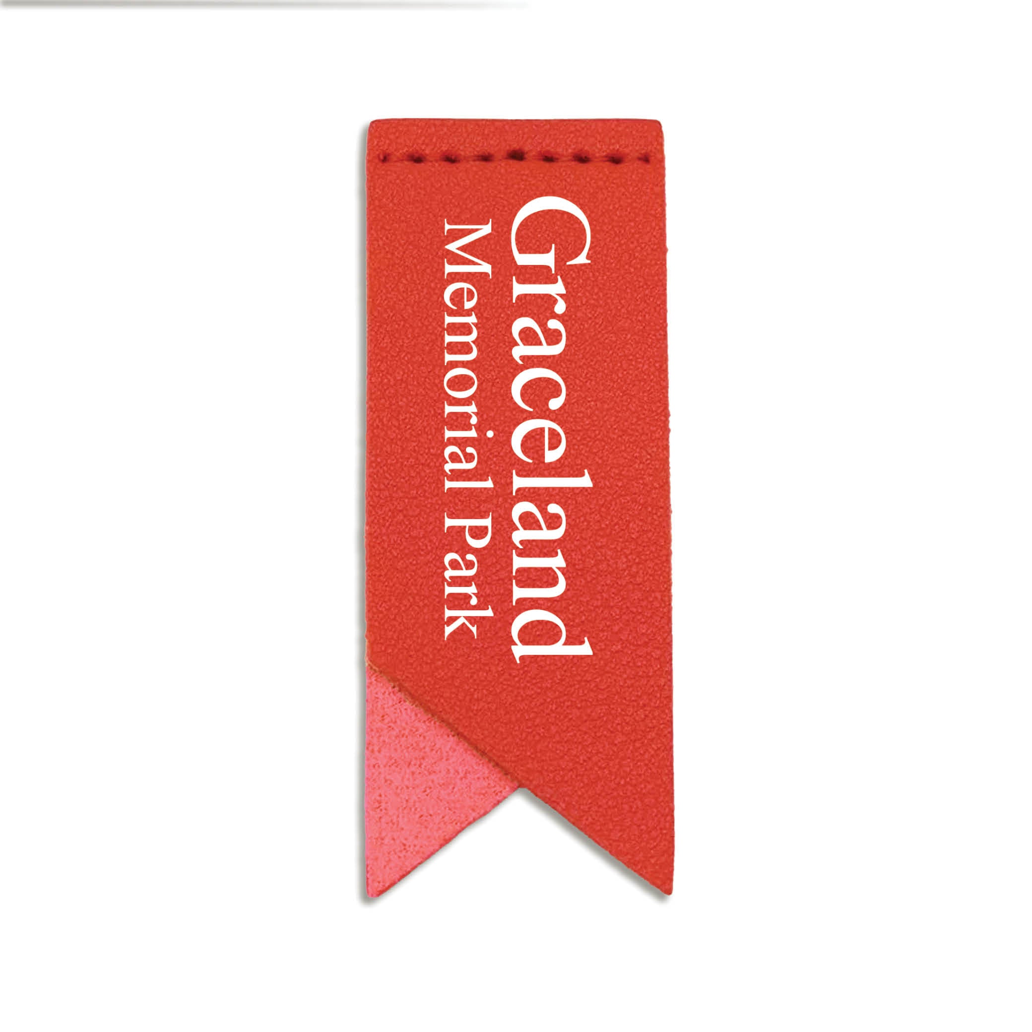 Handmade Leather Bookmark Corner Marker Clip Read Sign Red