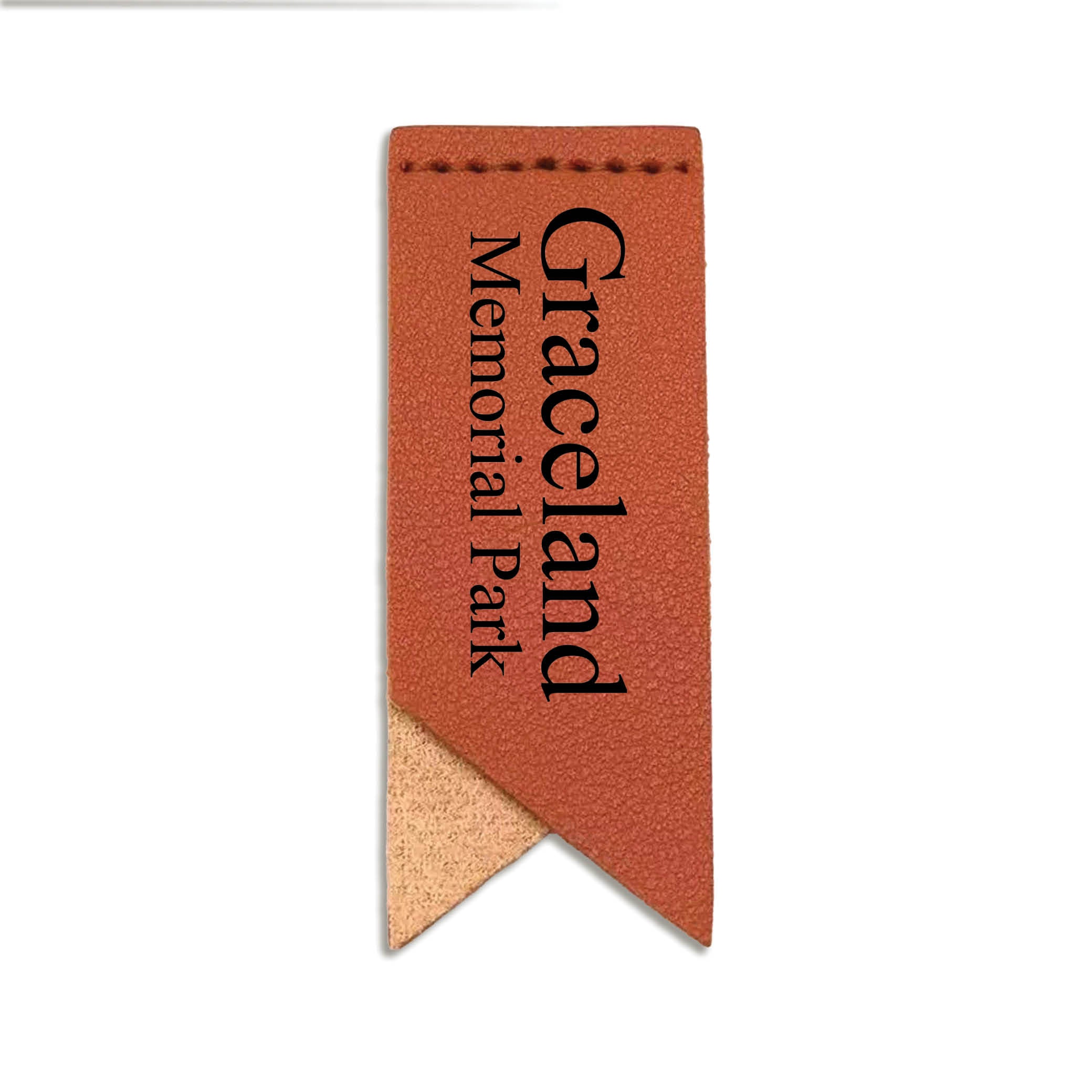 Handmade Leather Bookmark Corner Marker Clip Read Sign Orange
