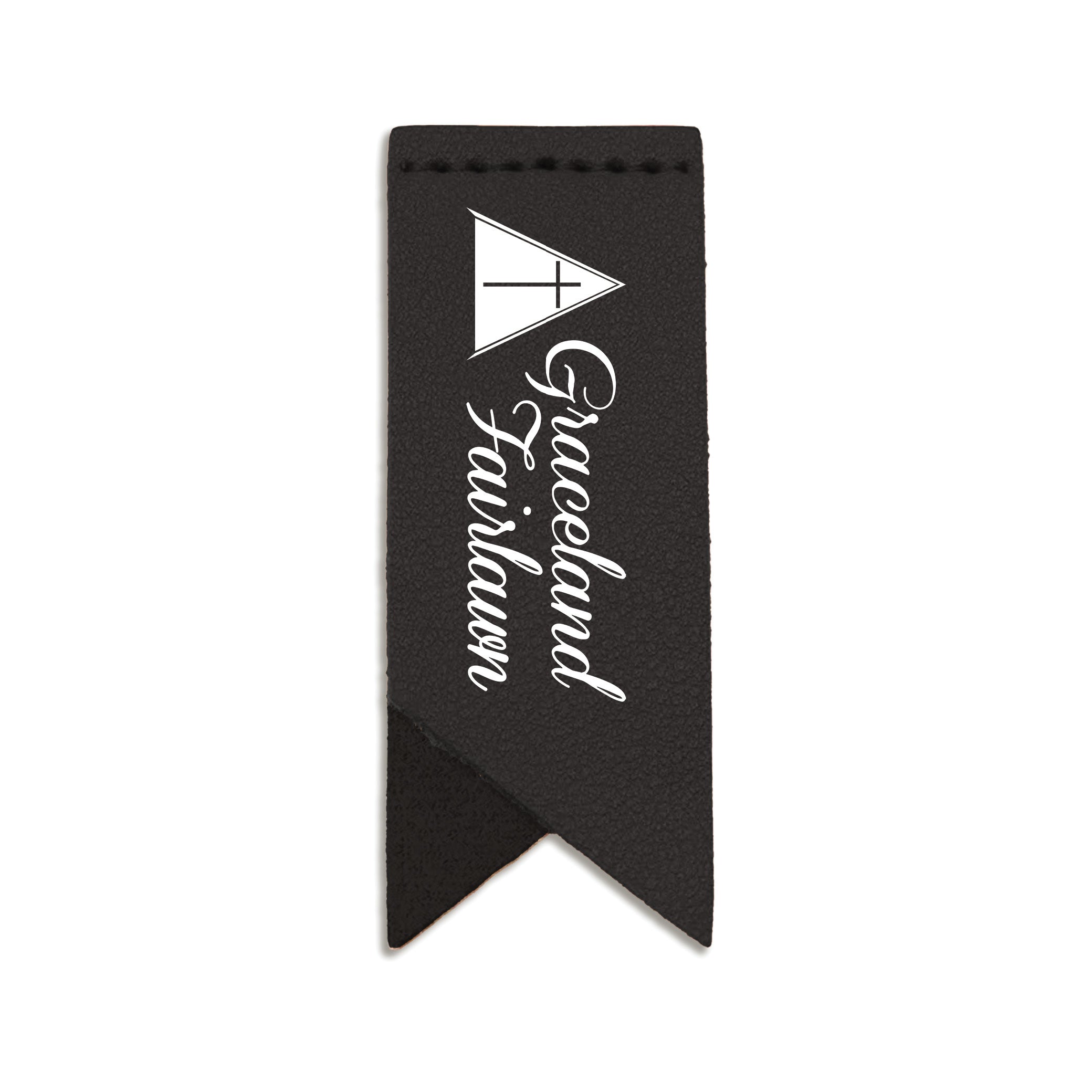 Handmade Leather Bookmark Corner Marker Clip Read Sign Black
