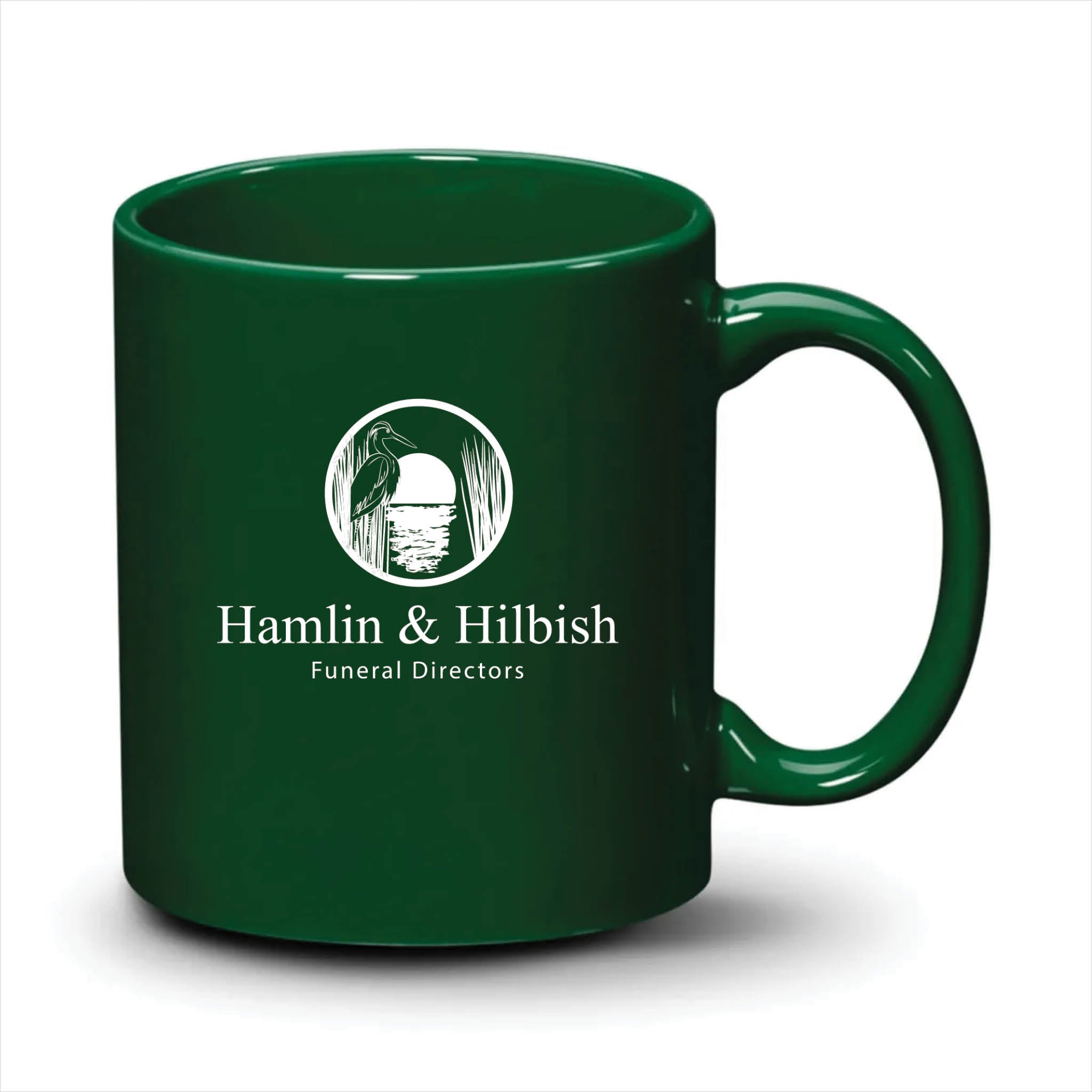 Malibu Mug Hunter Green White Logo