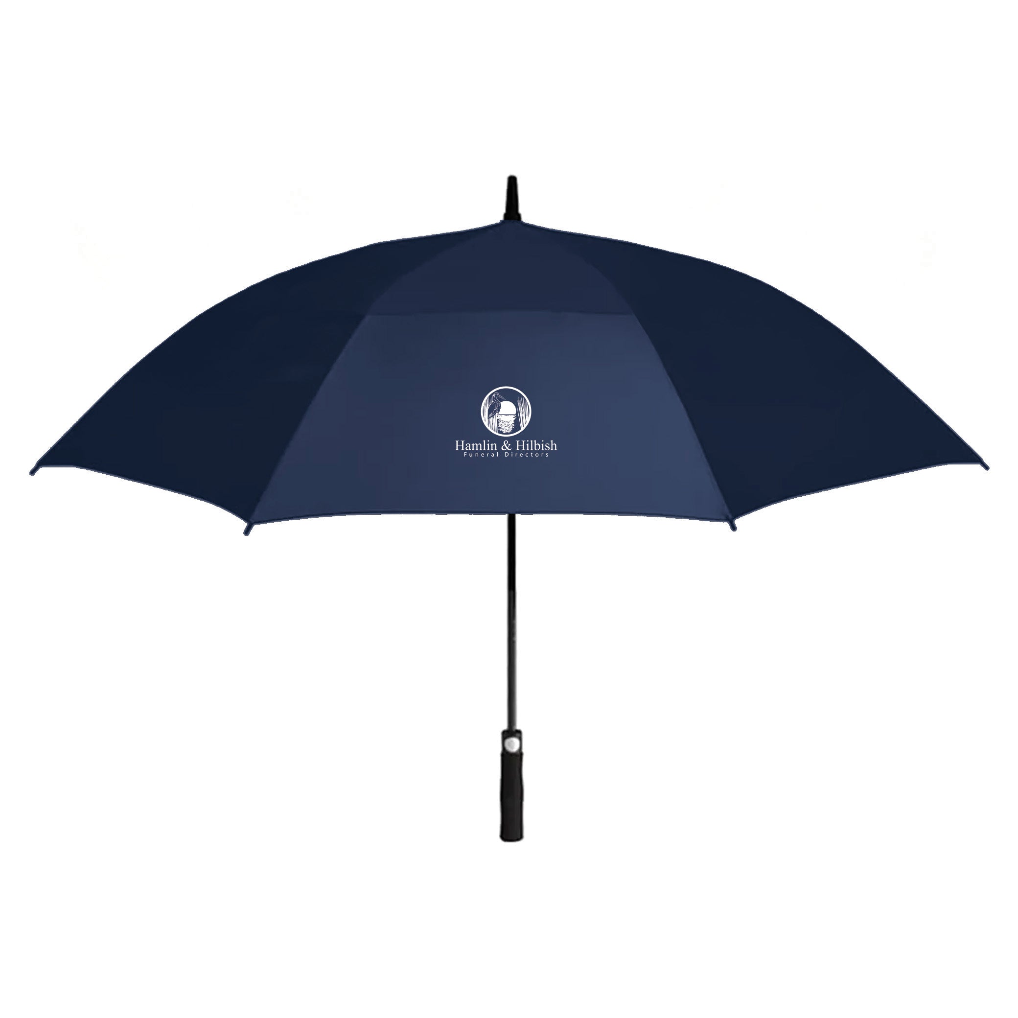 The 59" Arc Double Canopy UV Protection Golf Umbrella Navy Blue