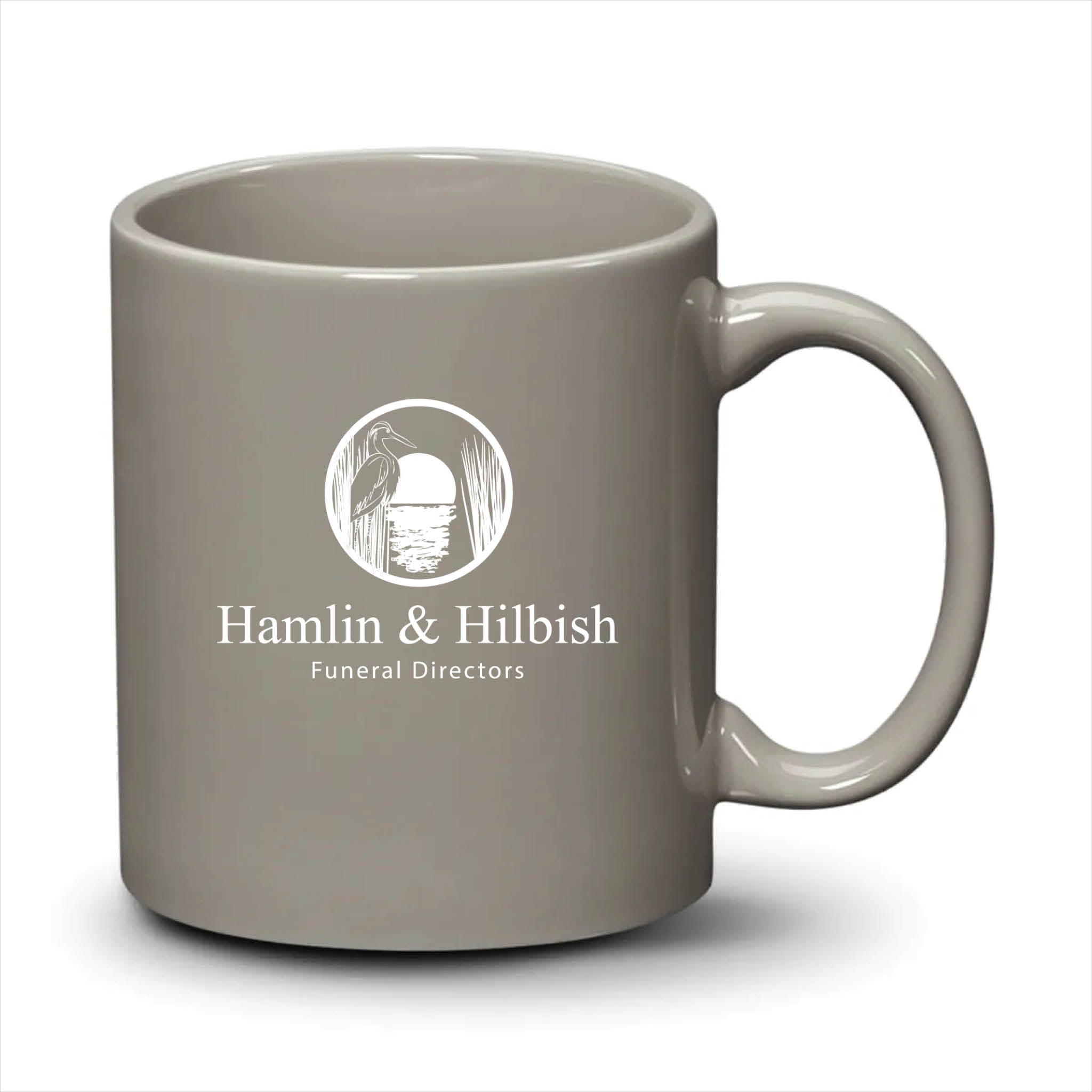 Malibu Mug Light Grey White Logo