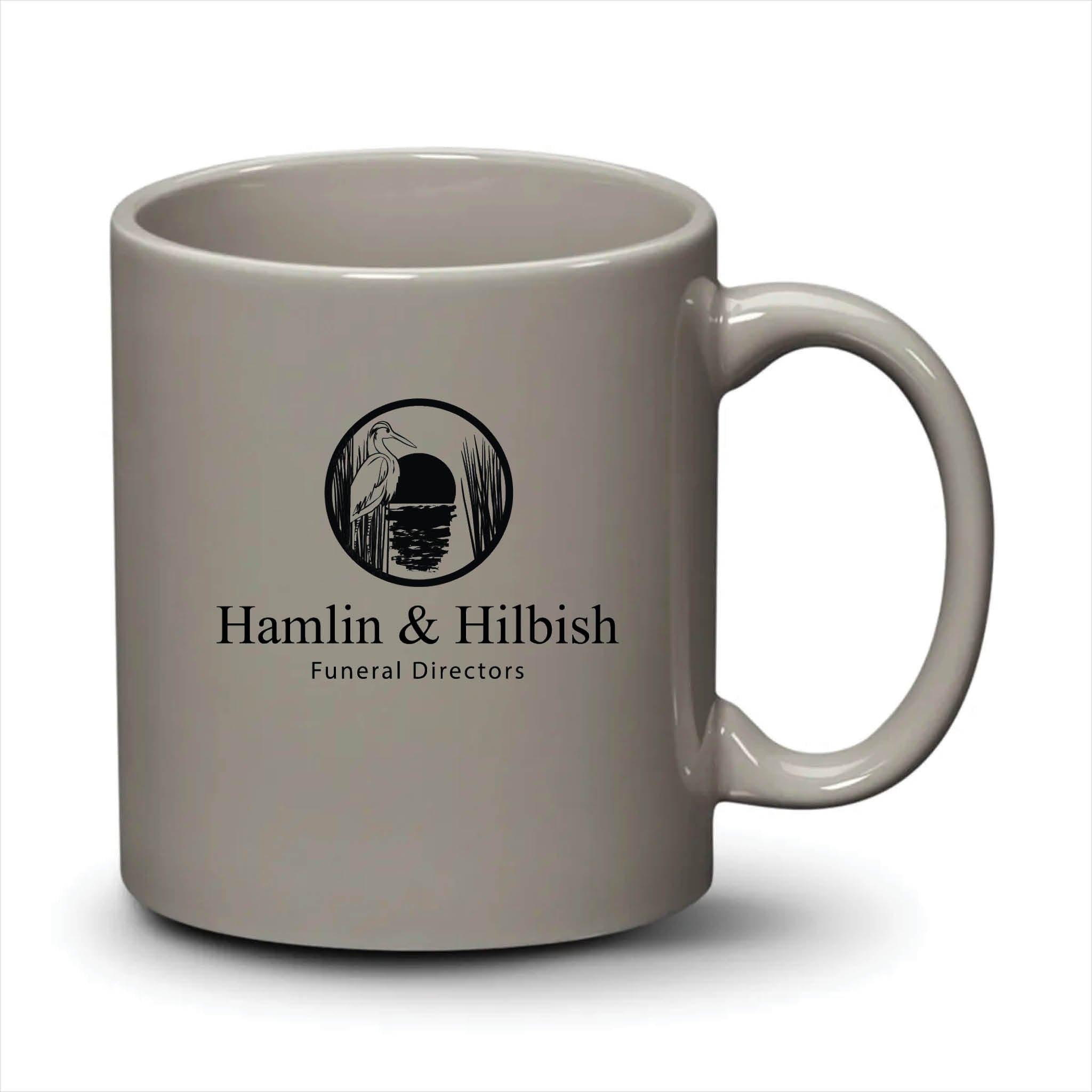 Malibu Mug Light Grey Black Logo