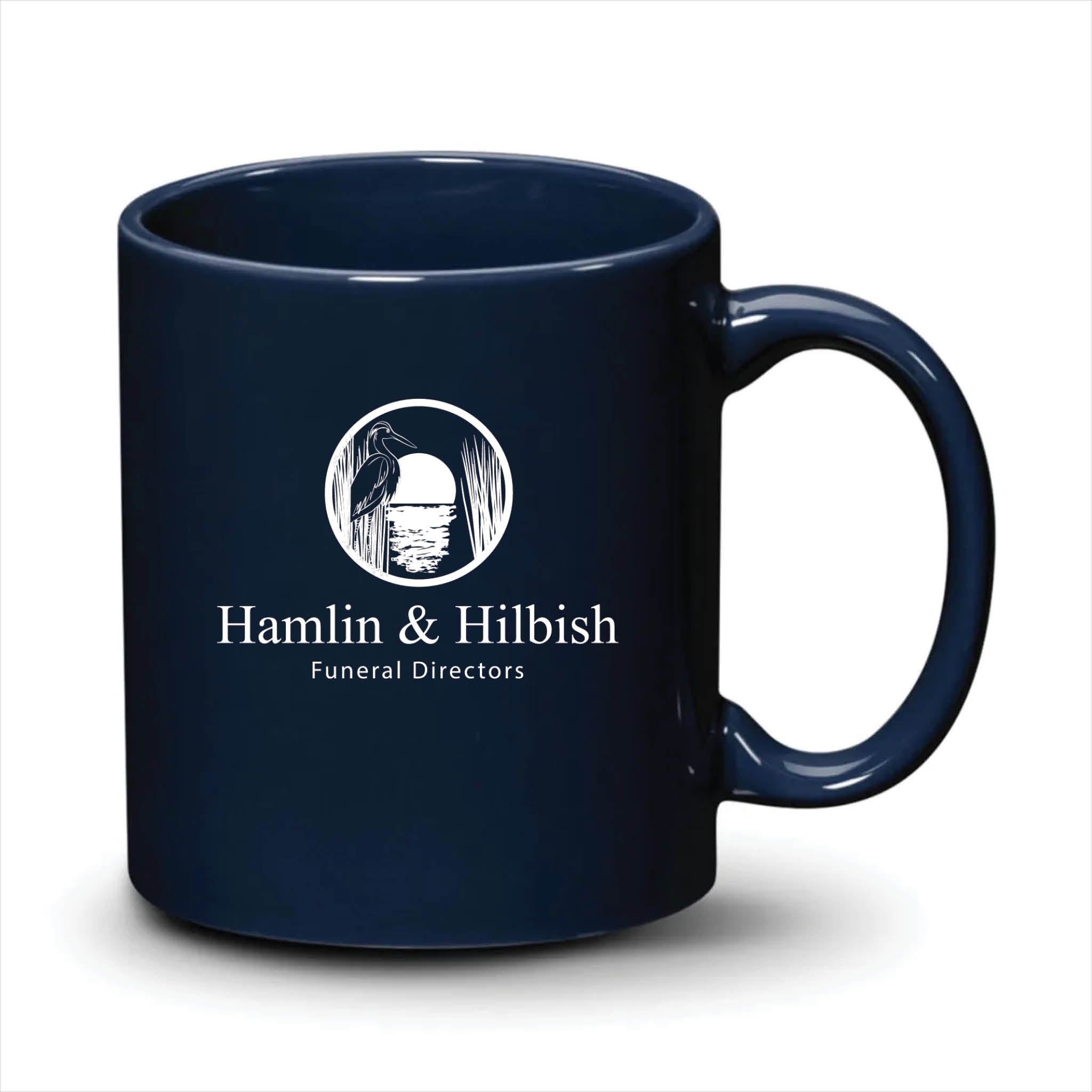 Malibu Mug Navy Blue White Logo