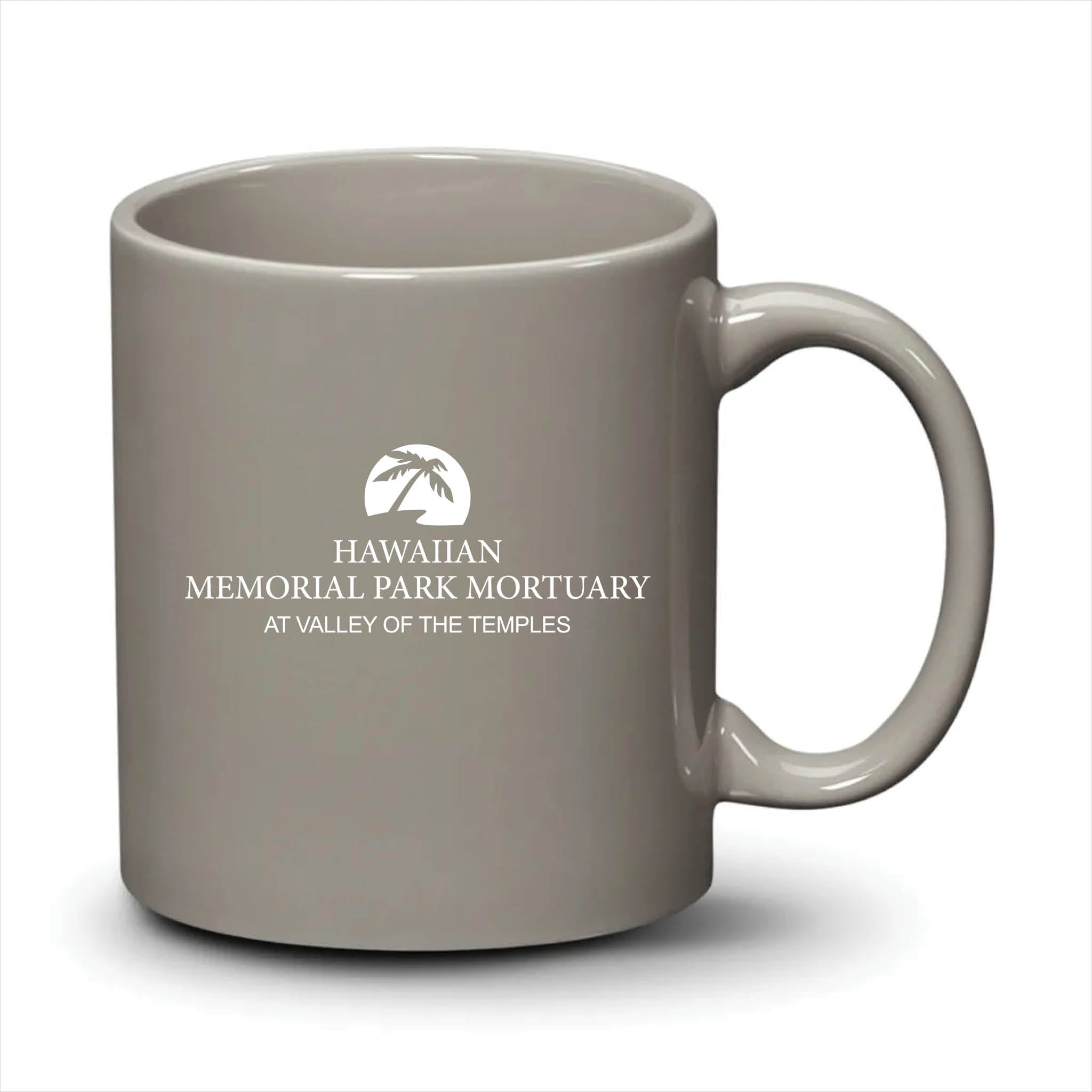 Malibu Mug Light Grey White Logo